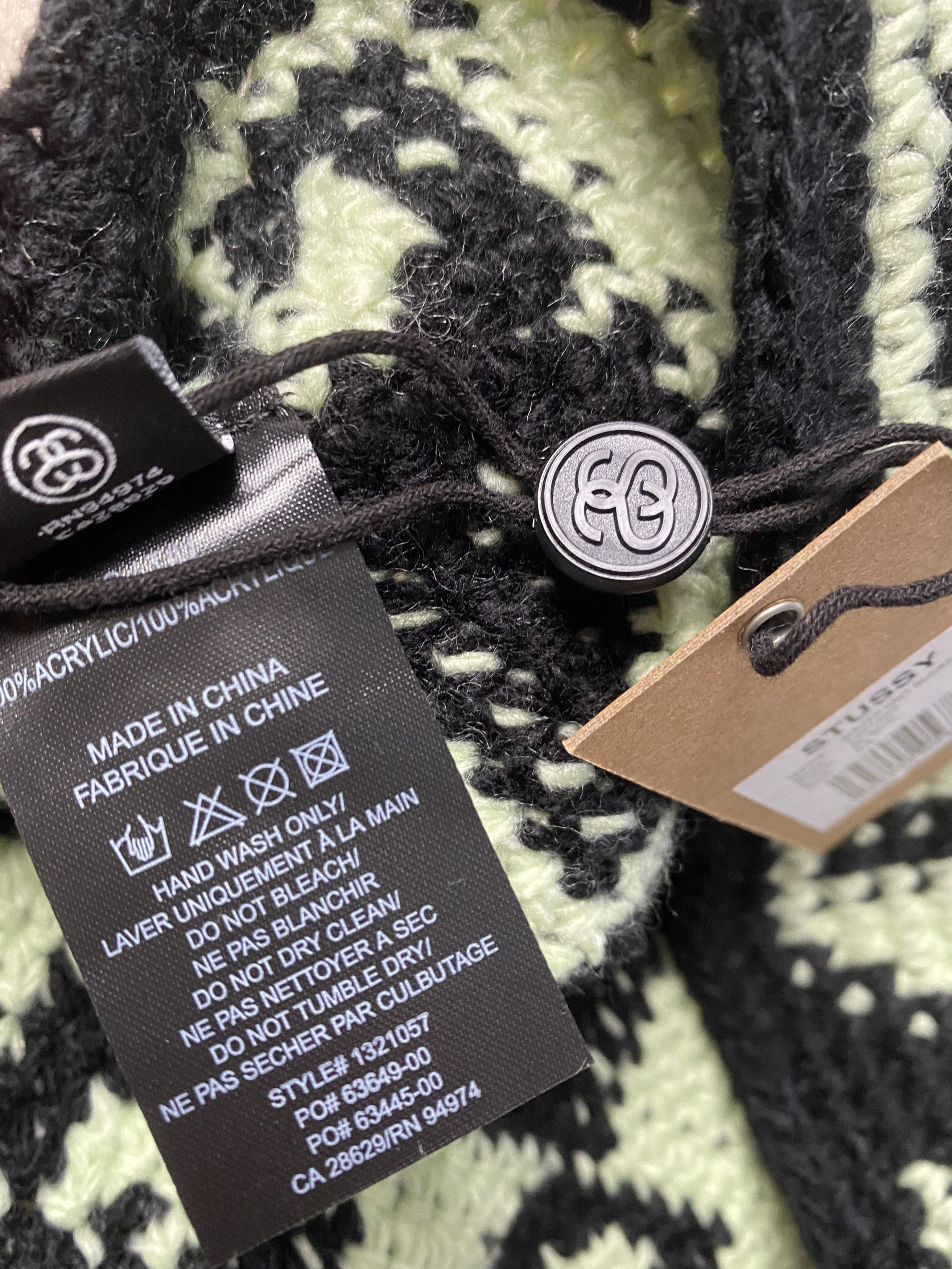 Stussy knit wave black/ mint bucket hat Size ONE SIZE - 5 Thumbnail