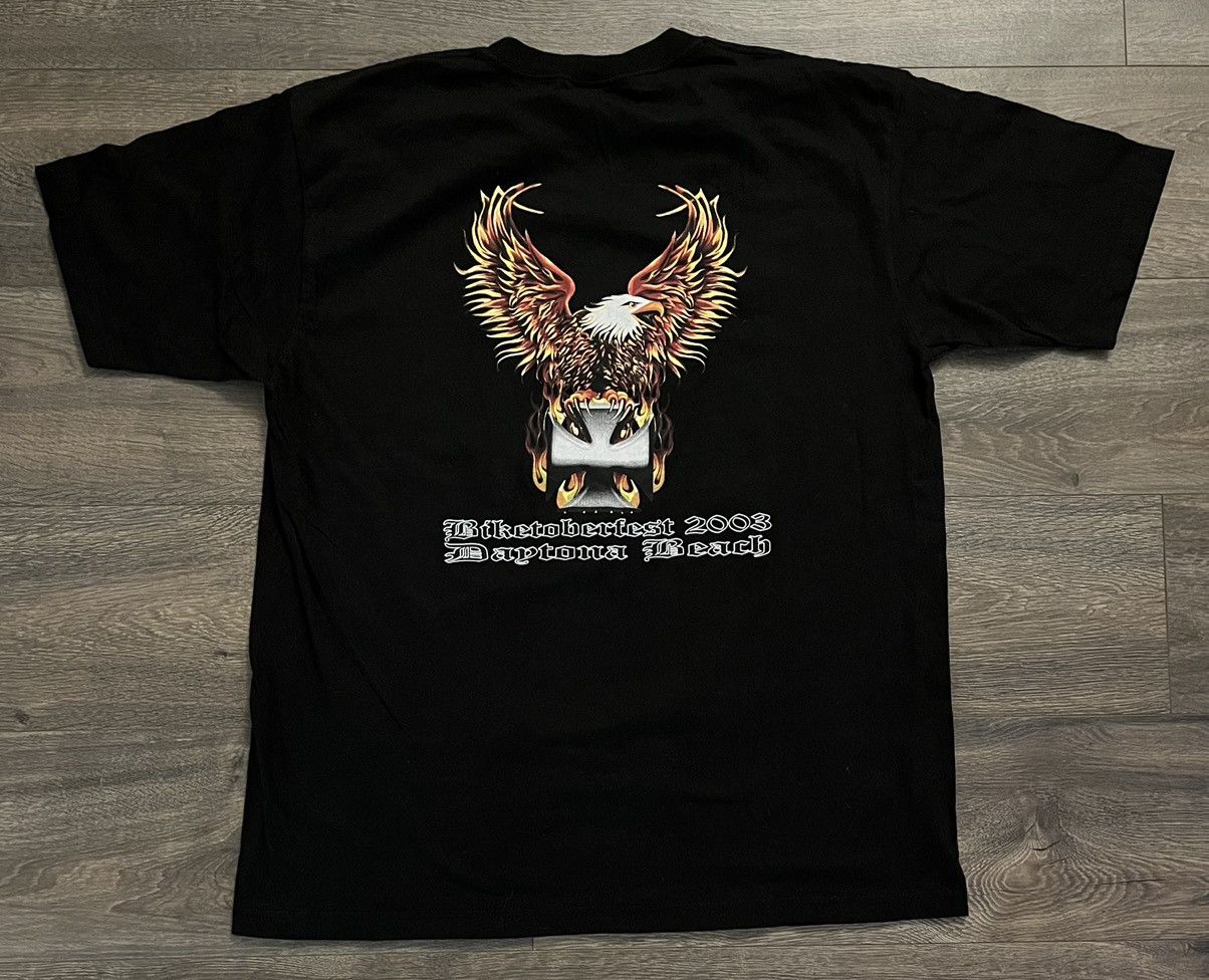 Harley Davidson × Vintage × Volcom Vintage 2003 Biketoberfest Eagle Tee Size US XL / EU 56 / 4 - 1 Thumbnail