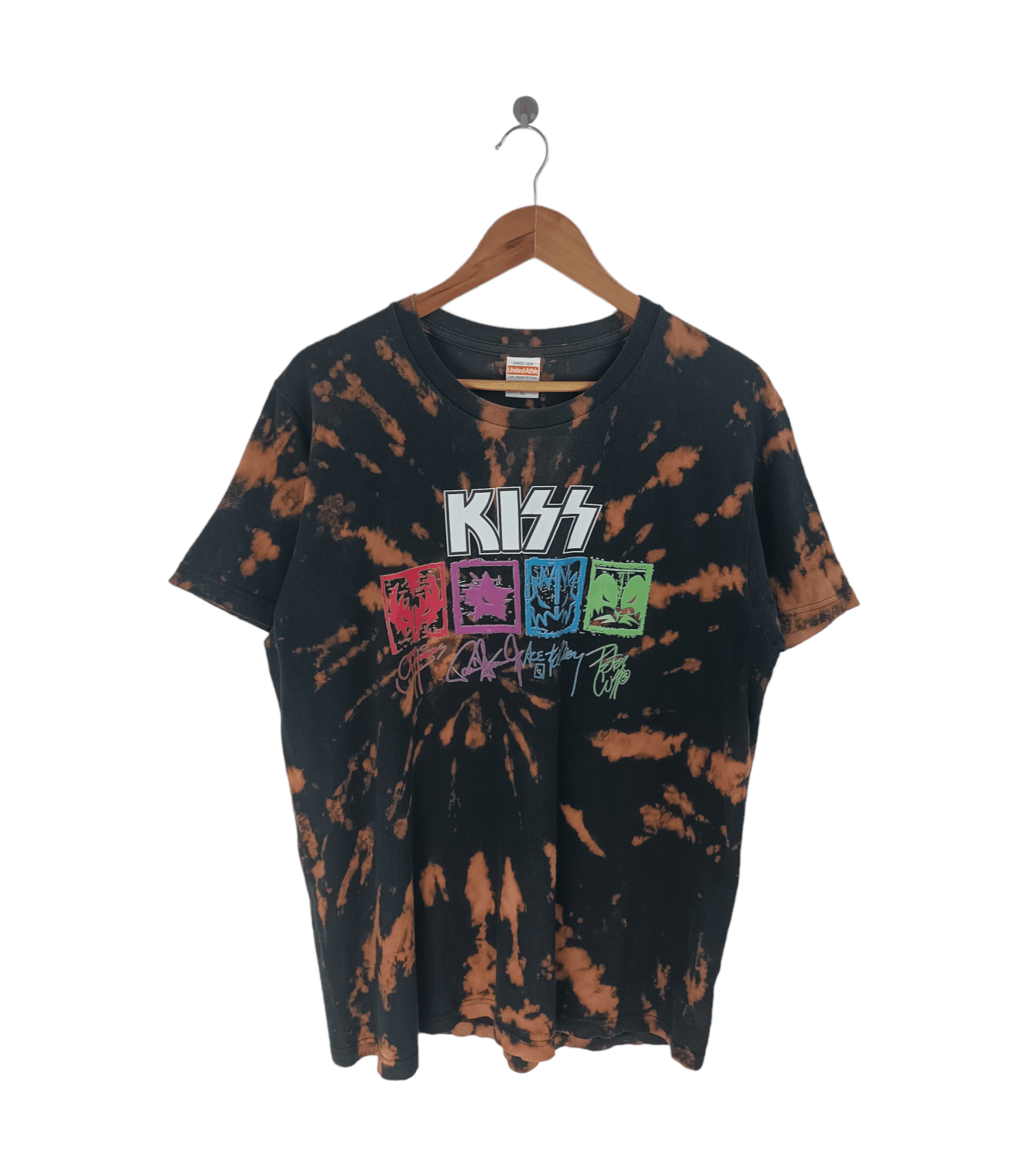 Band Tees VINTAGE KISS SIGNATURE ACID WASH (aerosmith motley crue) Size US L / EU 52-54 / 3 - 1 Thumbnail