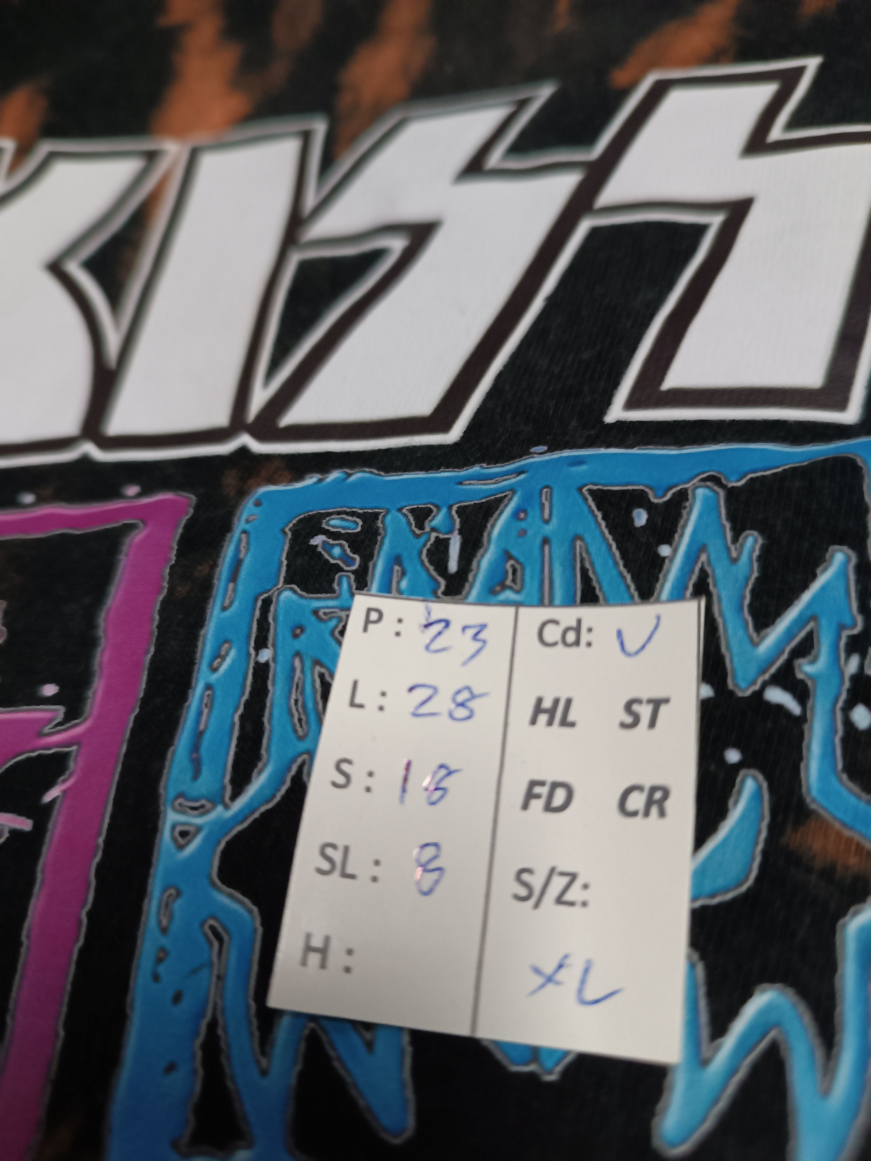 Band Tees VINTAGE KISS SIGNATURE ACID WASH (aerosmith motley crue) Size US L / EU 52-54 / 3 - 14 Thumbnail