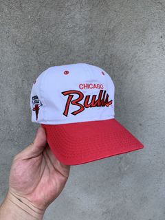 Vintage chicago bulls hat sports Specialties Double Line Script Snapback Hat  NBA