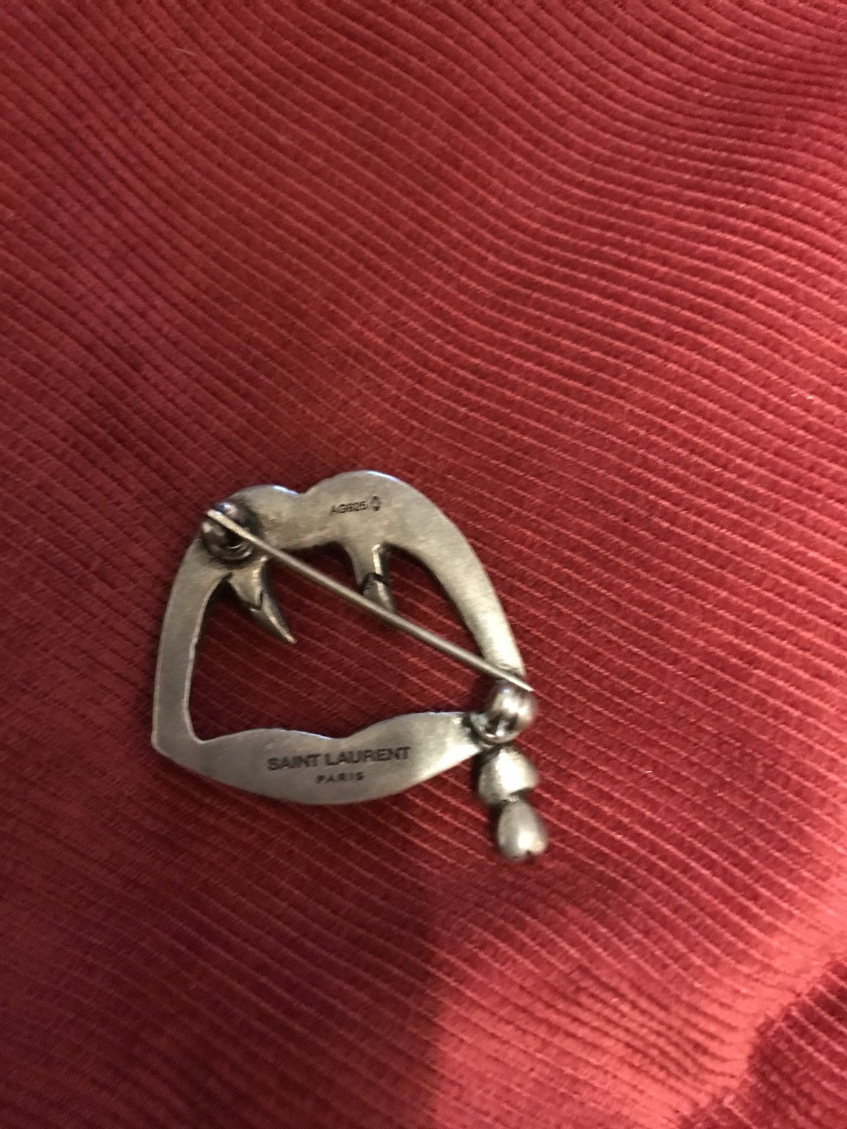 Saint Laurent Paris Blood Luster Pin | Grailed