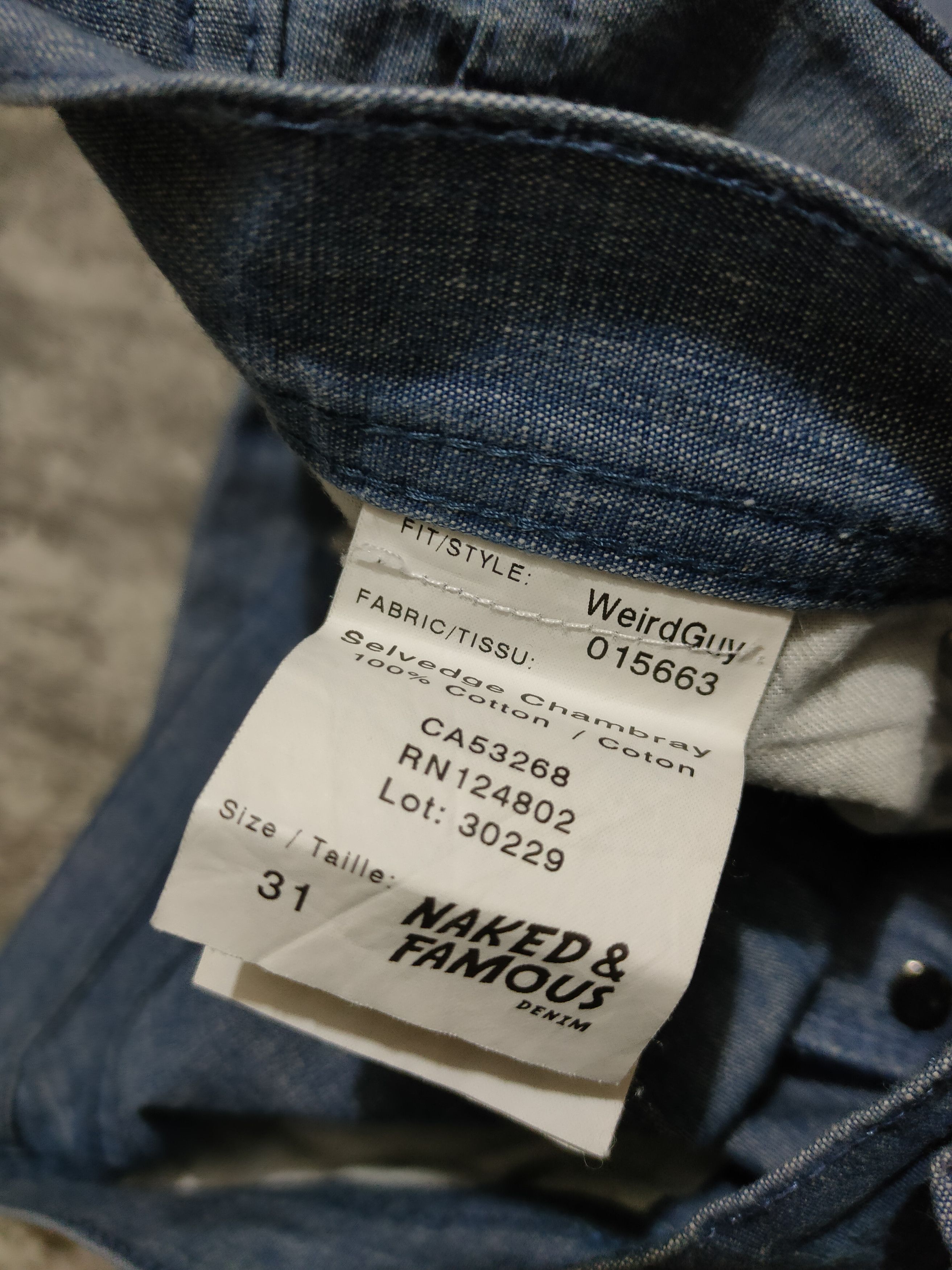 Naked & Famous Naked & Famous Selvedge Chambray denim Size US 31 - 10 Thumbnail