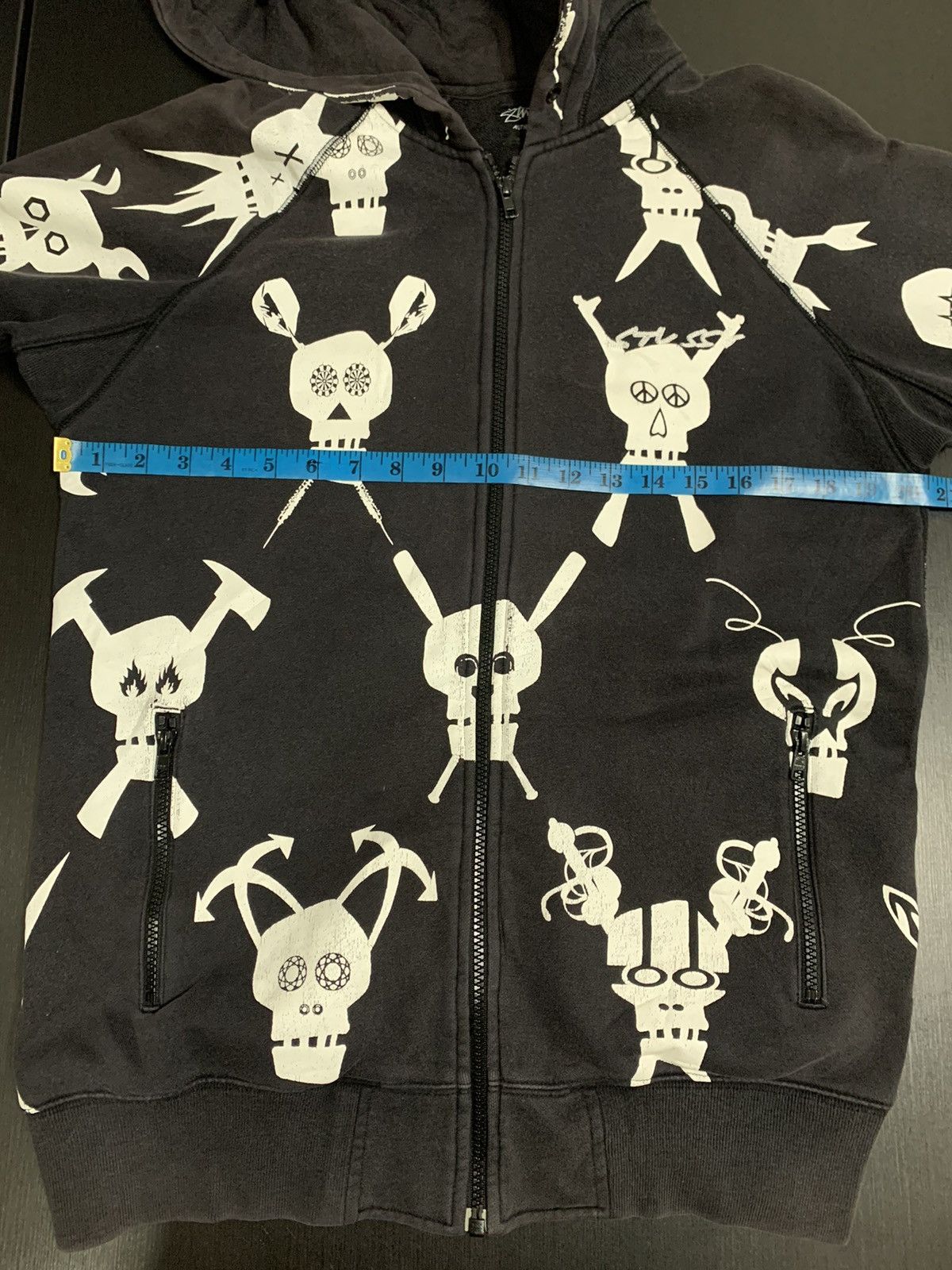 Stussy Stussy Futura Zipper Hoodie Distressed Size US M / EU 48-50 / 2 - 9 Thumbnail