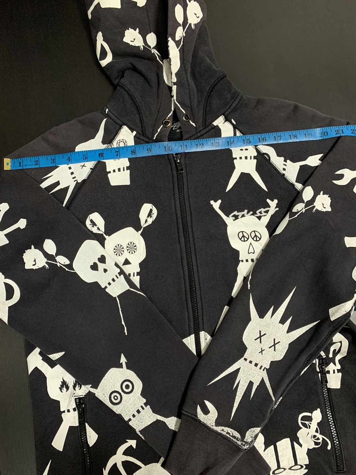 Stussy Stussy Futura Zipper Hoodie Distressed Size US M / EU 48-50 / 2 - 14 Thumbnail
