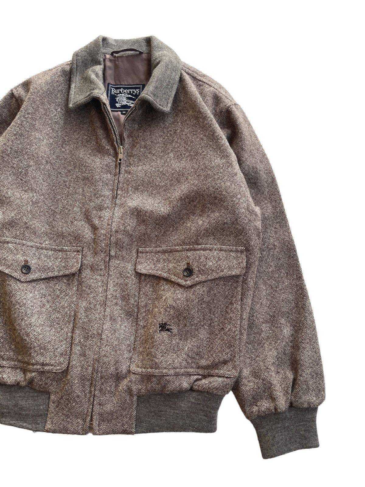 Burberry VINTAGE BURBERRYS WOOL BOMBER JACKET Size US M / EU 48-50 / 2 - 5 Thumbnail