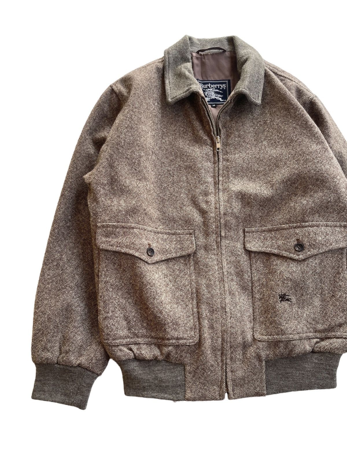 Burberry VINTAGE BURBERRYS WOOL BOMBER JACKET Size US M / EU 48-50 / 2 - 4 Thumbnail
