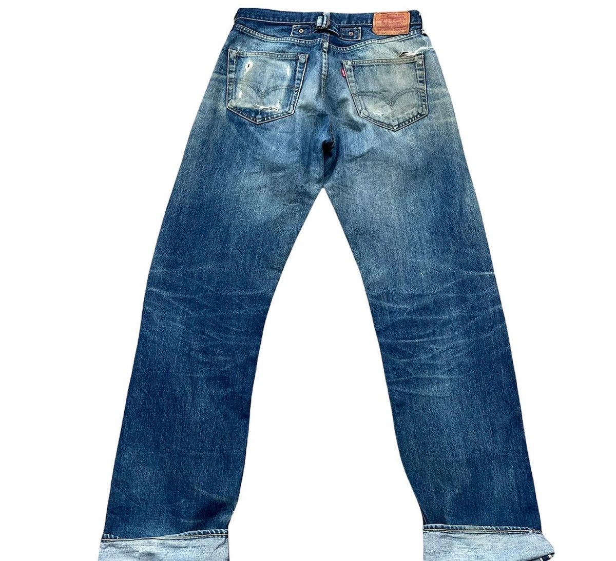 Levi's Vintage Levi’s 98 702XX E 1937 Selvedge Aging Distressed Size US 32 / EU 48 - 4 Thumbnail