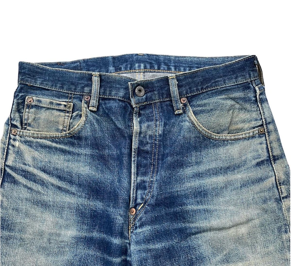 Levi's Vintage Levi’s 98 702XX E 1937 Selvedge Aging Distressed Size US 32 / EU 48 - 3 Thumbnail