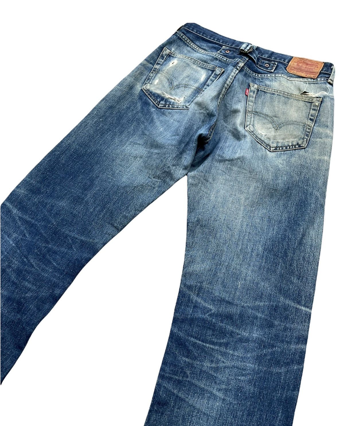 Levi's Vintage Levi’s 98 702XX E 1937 Selvedge Aging Distressed Size US 32 / EU 48 - 13 Thumbnail