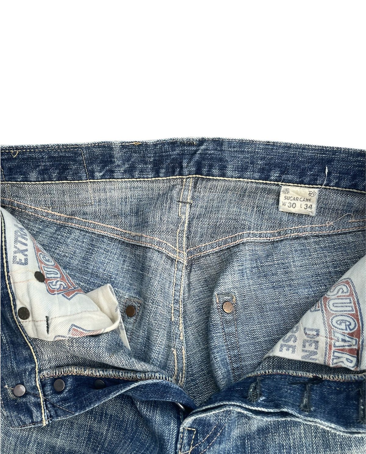 Vintage Vintage & Distressed Sugar Cane Selvedge Denim Size US 30 / EU 46 - 7 Thumbnail