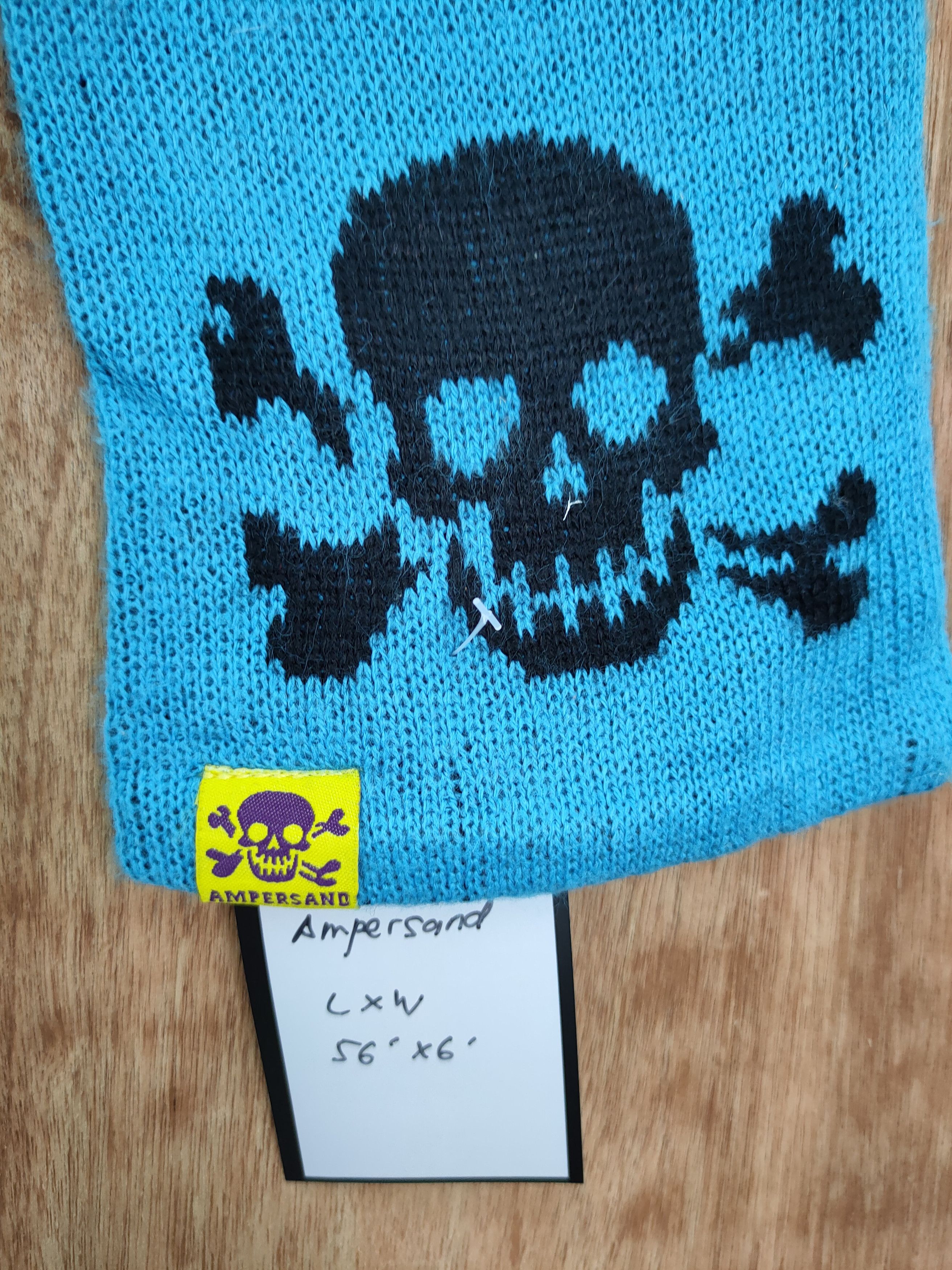 Japanese Brand Ampersand stripe blue skull japan muffler scarves #m30 Size ONE SIZE - 4 Thumbnail