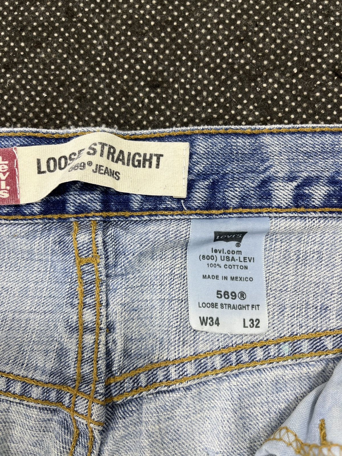 Levi's Vintage Levis 569 Light Wash Jeans - J491 Size US 35 - 7 Thumbnail