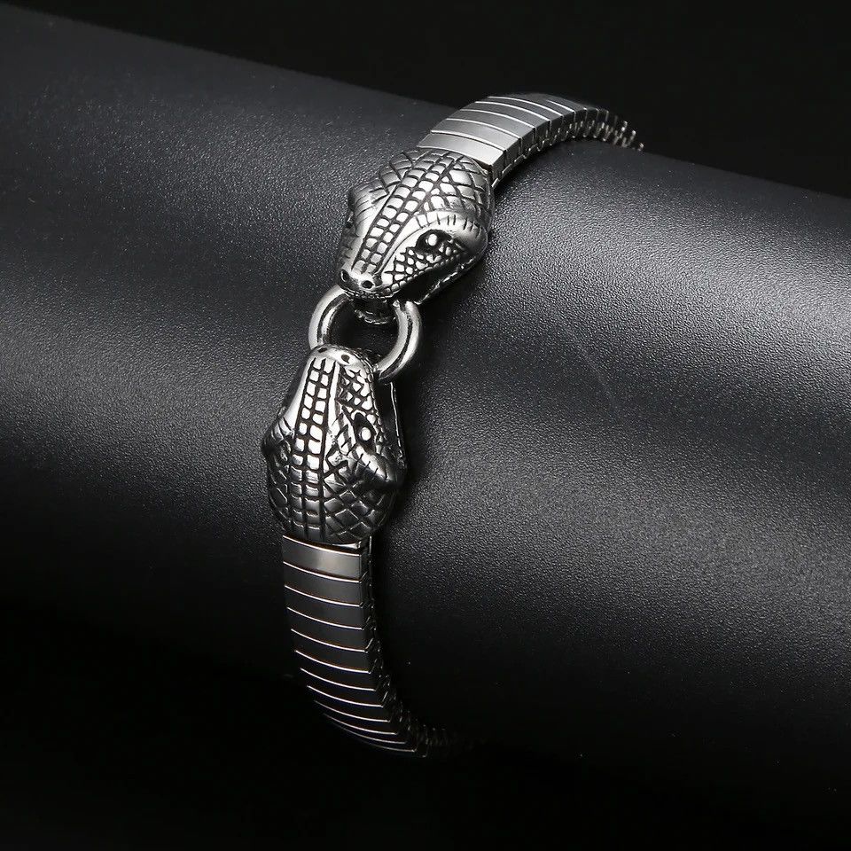 Jewelry Snake Charms Wrist Bangle Bracelet Size ONE SIZE - 2 Thumbnail