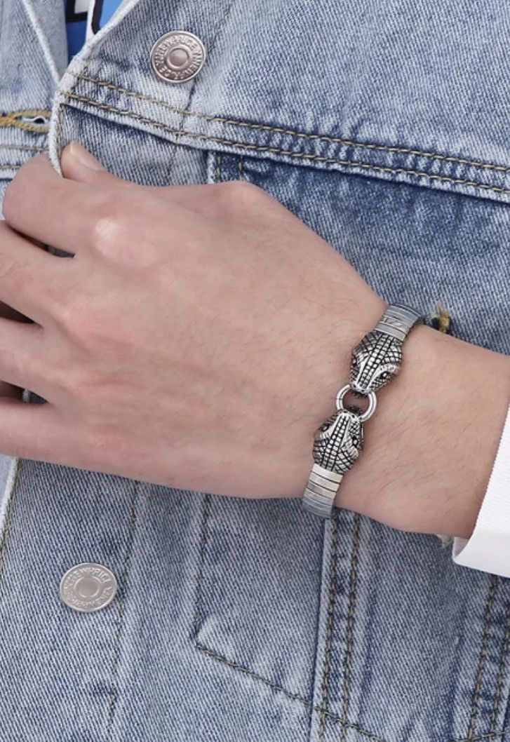 Jewelry Snake Charms Wrist Bangle Bracelet Size ONE SIZE - 4 Thumbnail