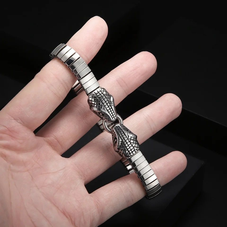 Jewelry Snake Charms Wrist Bangle Bracelet Size ONE SIZE - 1 Thumbnail