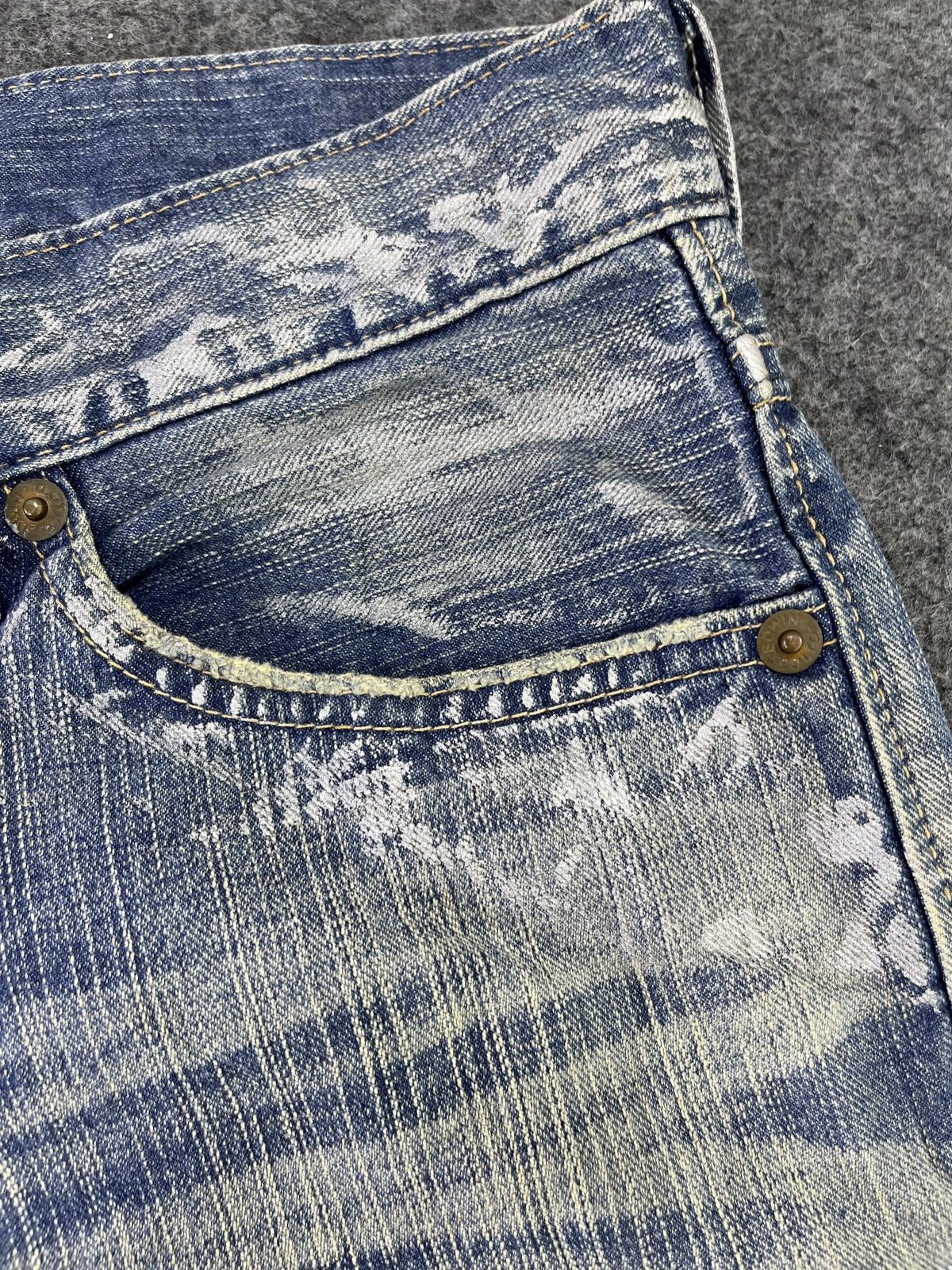Edwin Edwin 503 Blue Trip Jeans Distressed Denim - J863 Size US 34 / EU 50 - 12 Thumbnail