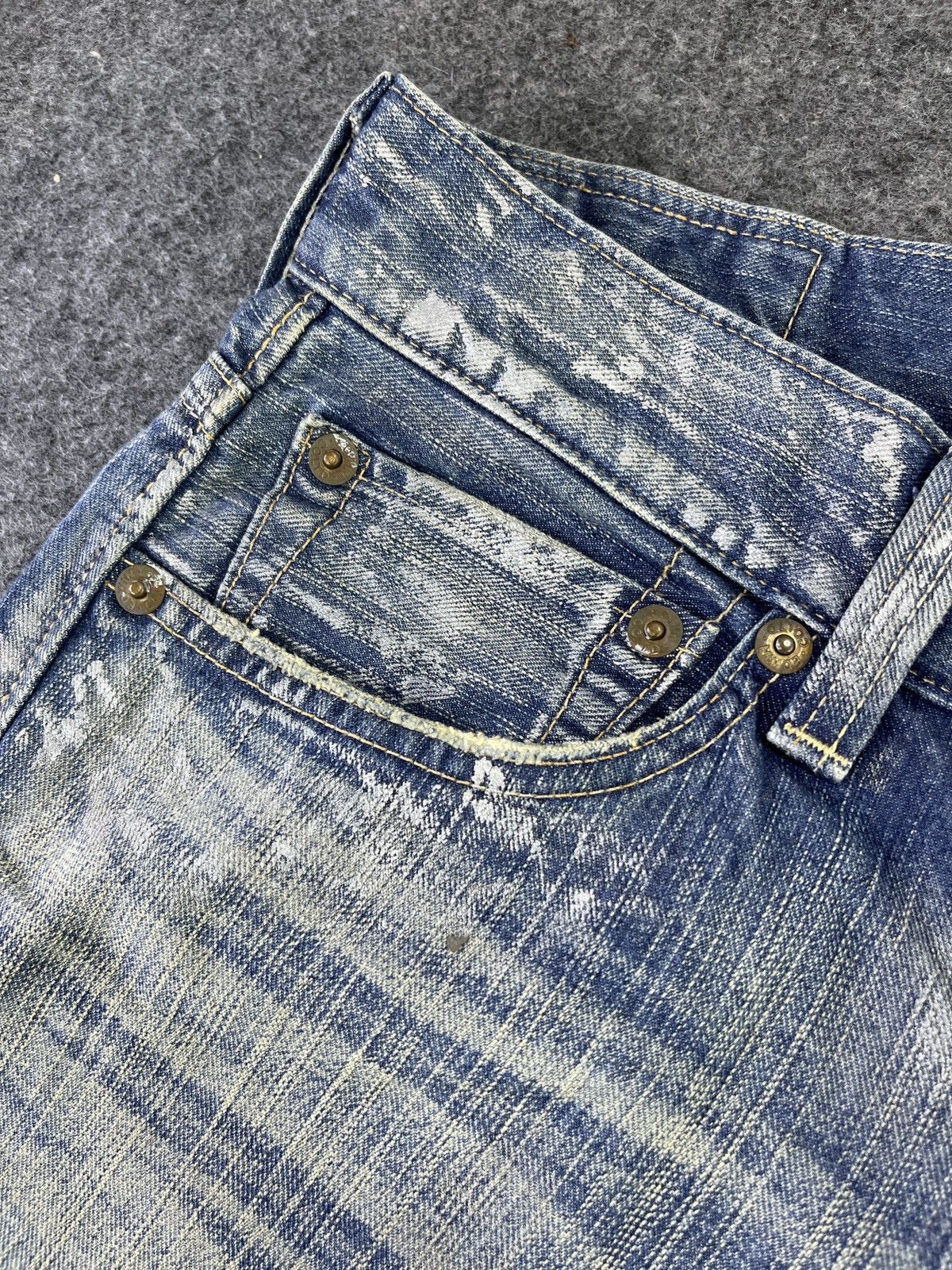 Edwin Edwin 503 Blue Trip Jeans Distressed Denim - J863 Size US 34 / EU 50 - 11 Thumbnail