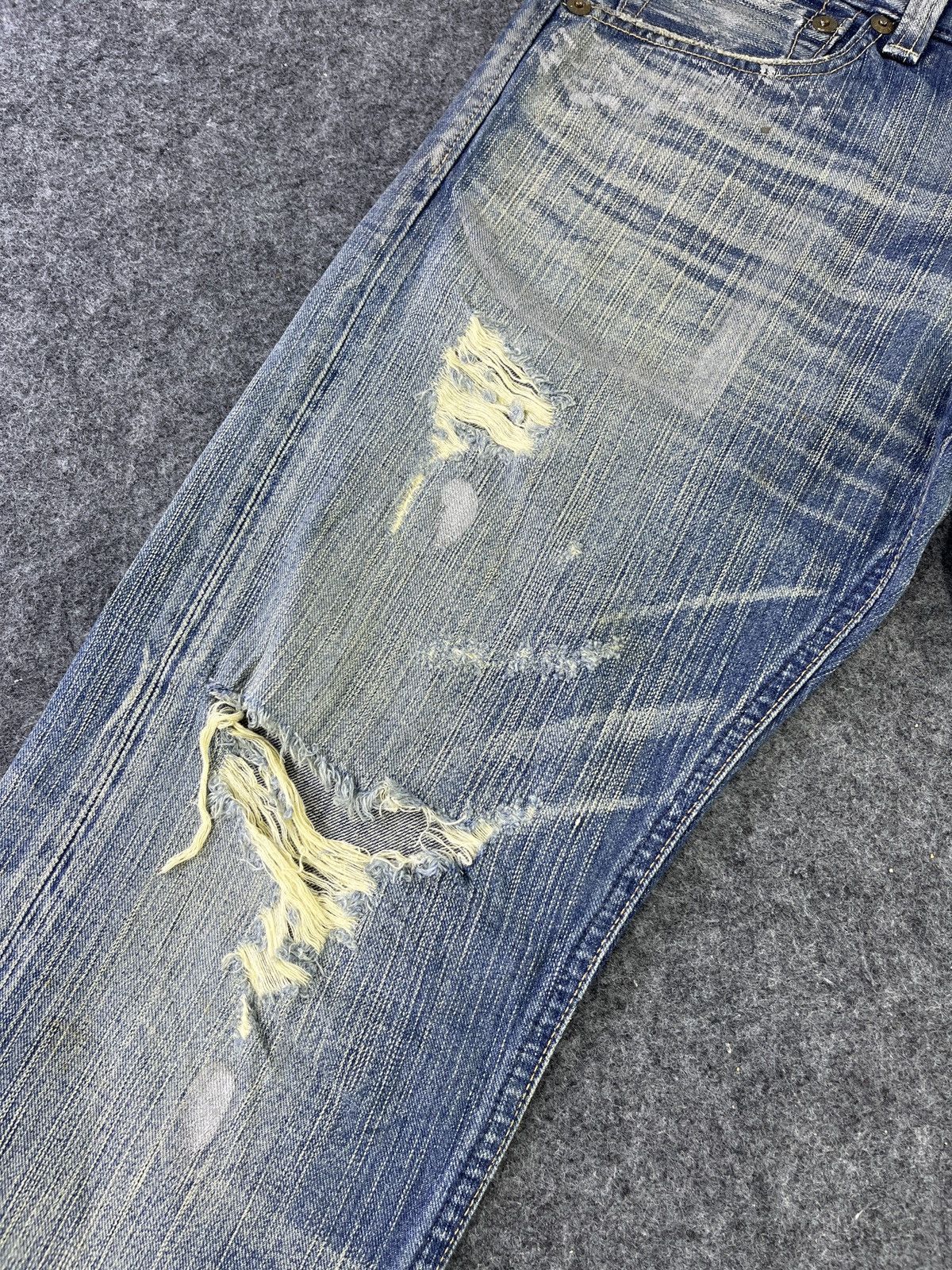 Edwin Edwin 503 Blue Trip Jeans Distressed Denim - J863 Size US 34 / EU 50 - 13 Thumbnail