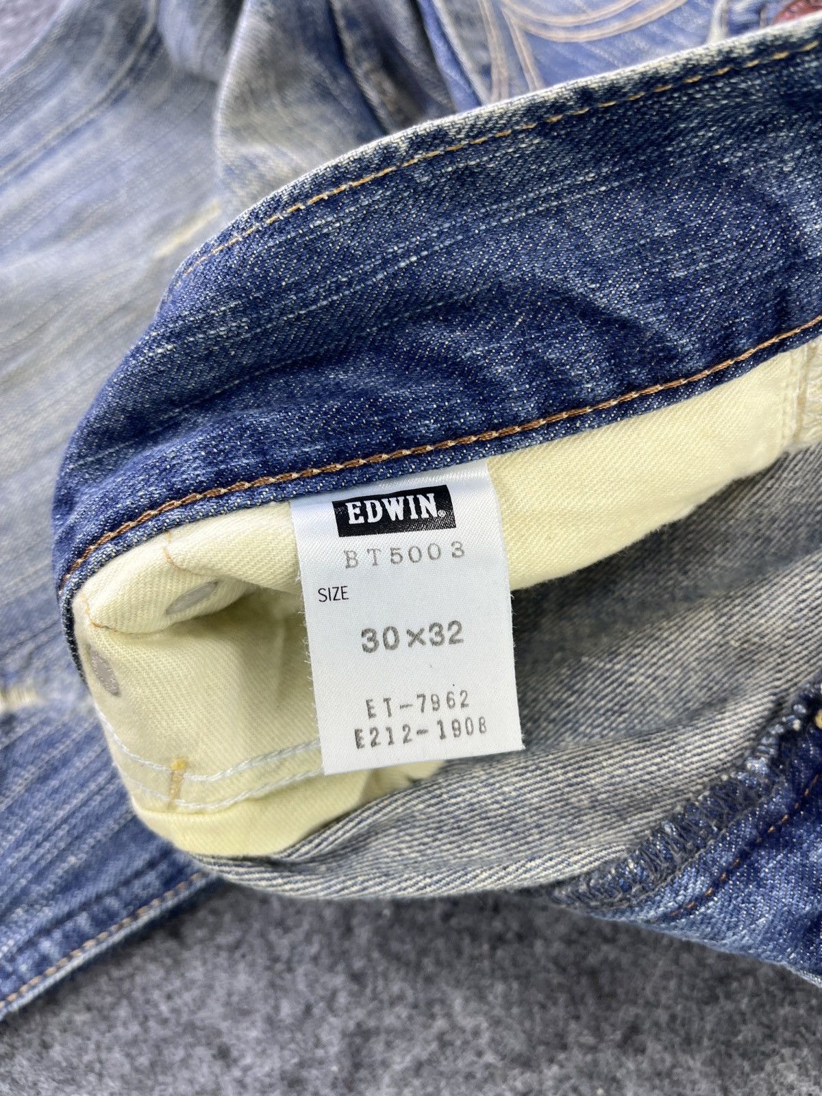 Edwin Edwin 503 Blue Trip Jeans Distressed Denim - J863 Size US 34 / EU 50 - 9 Thumbnail