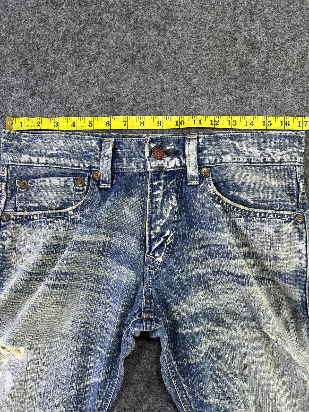 Edwin Edwin 503 Blue Trip Jeans Distressed Denim - J863 Size US 34 / EU 50 - 6 Thumbnail