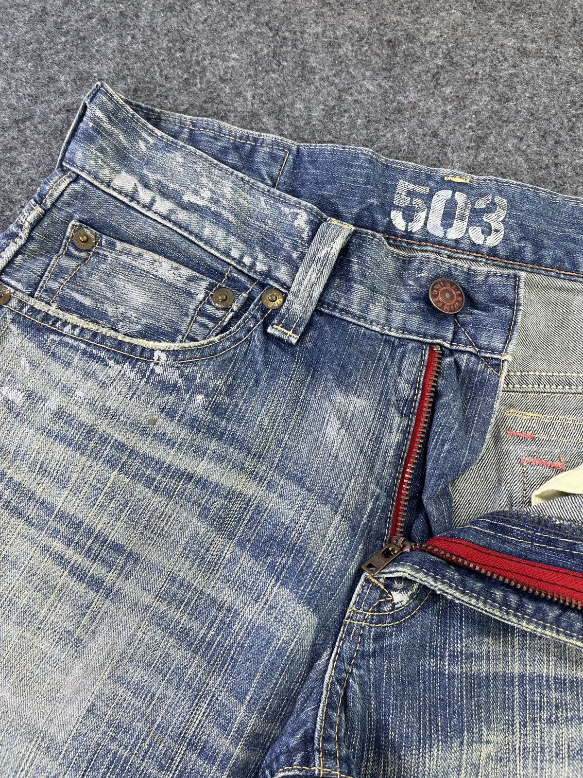 Edwin Edwin 503 Blue Trip Jeans Distressed Denim - J863 Size US 34 / EU 50 - 8 Thumbnail