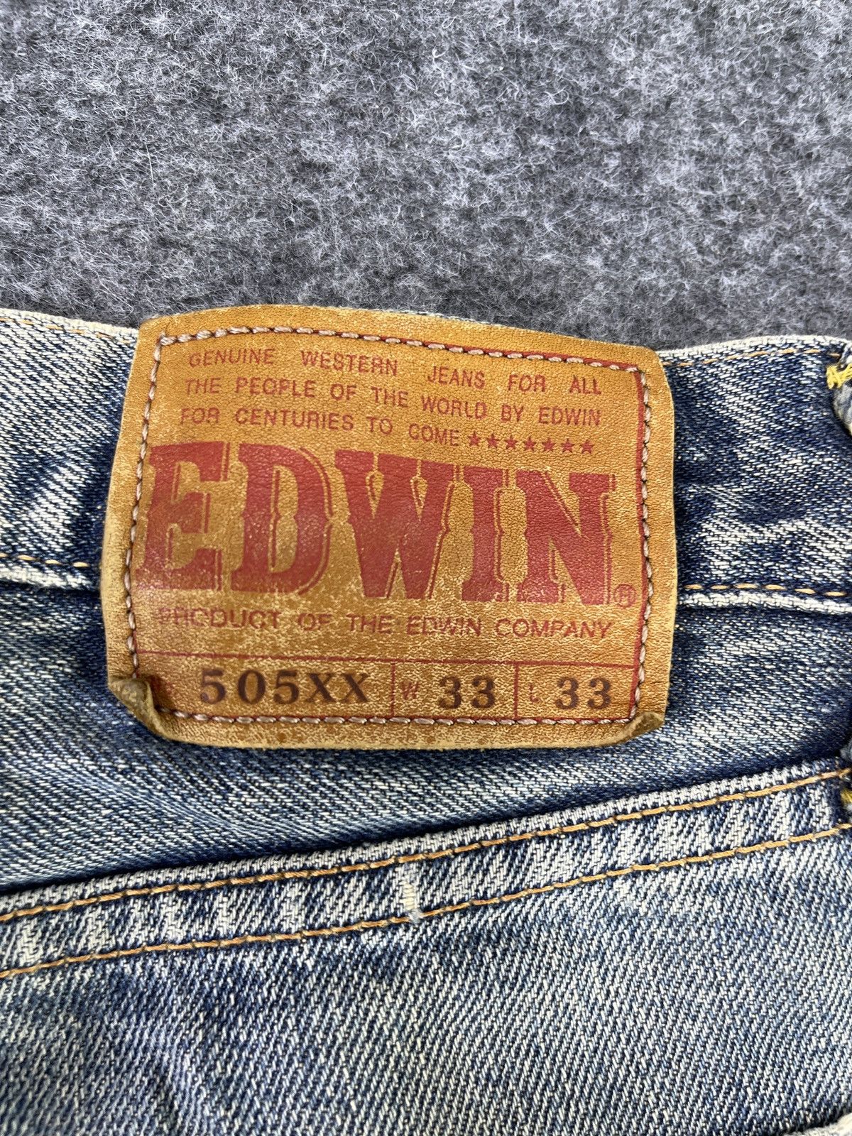 Edwin Edwin 505 XX Jeans Selvedge Distressed Denim J811 Size US 33 - 13 Thumbnail