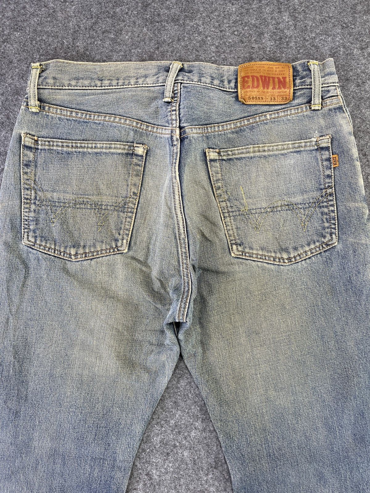 Edwin Edwin 505 XX Jeans Selvedge Distressed Denim J811 Size US 33 - 4 Thumbnail