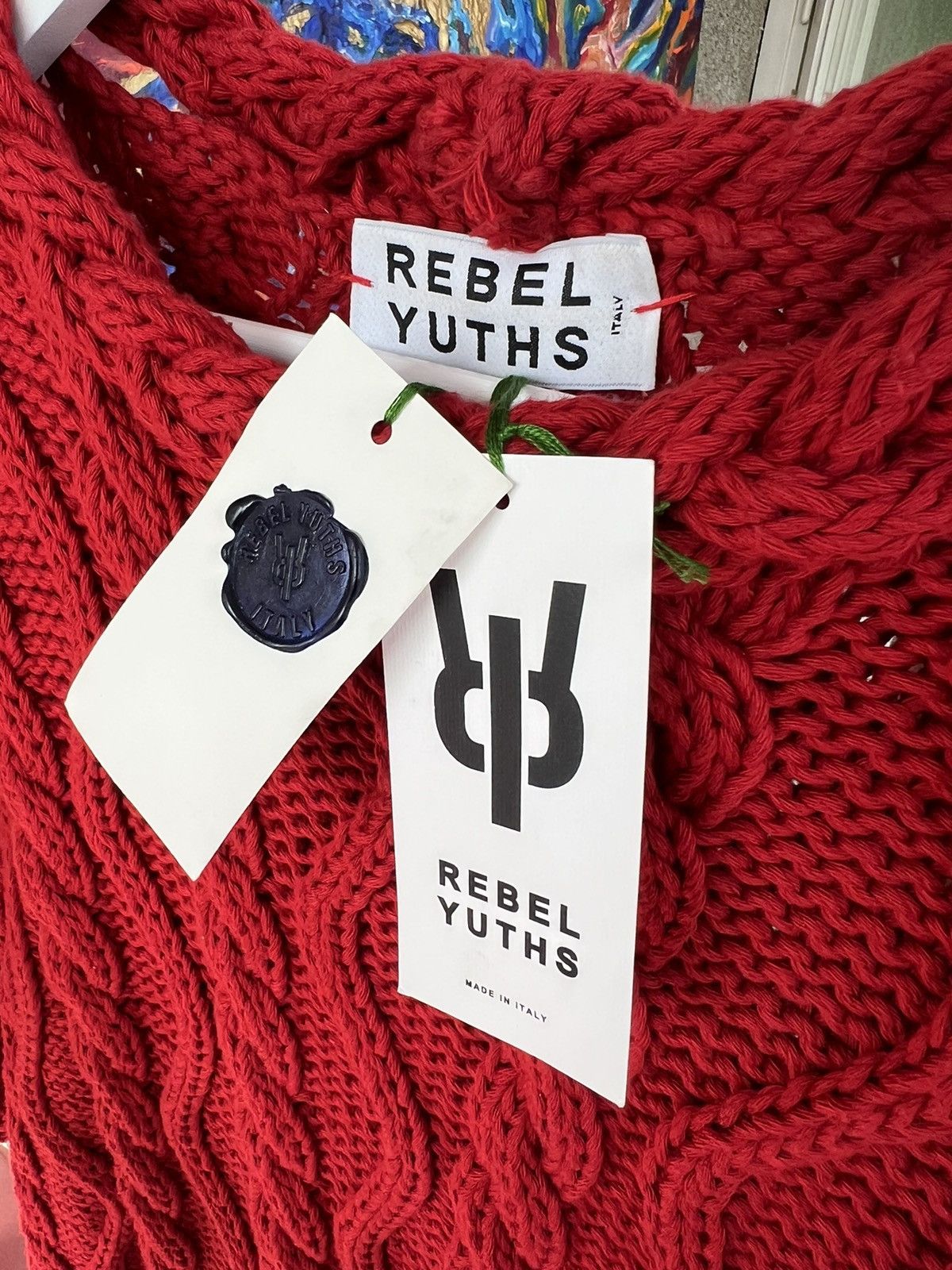 Other Rebel Yuths Rattlesnake Knitted Short Sleeve Sweatshirt Size US L / EU 52-54 / 3 - 4 Thumbnail