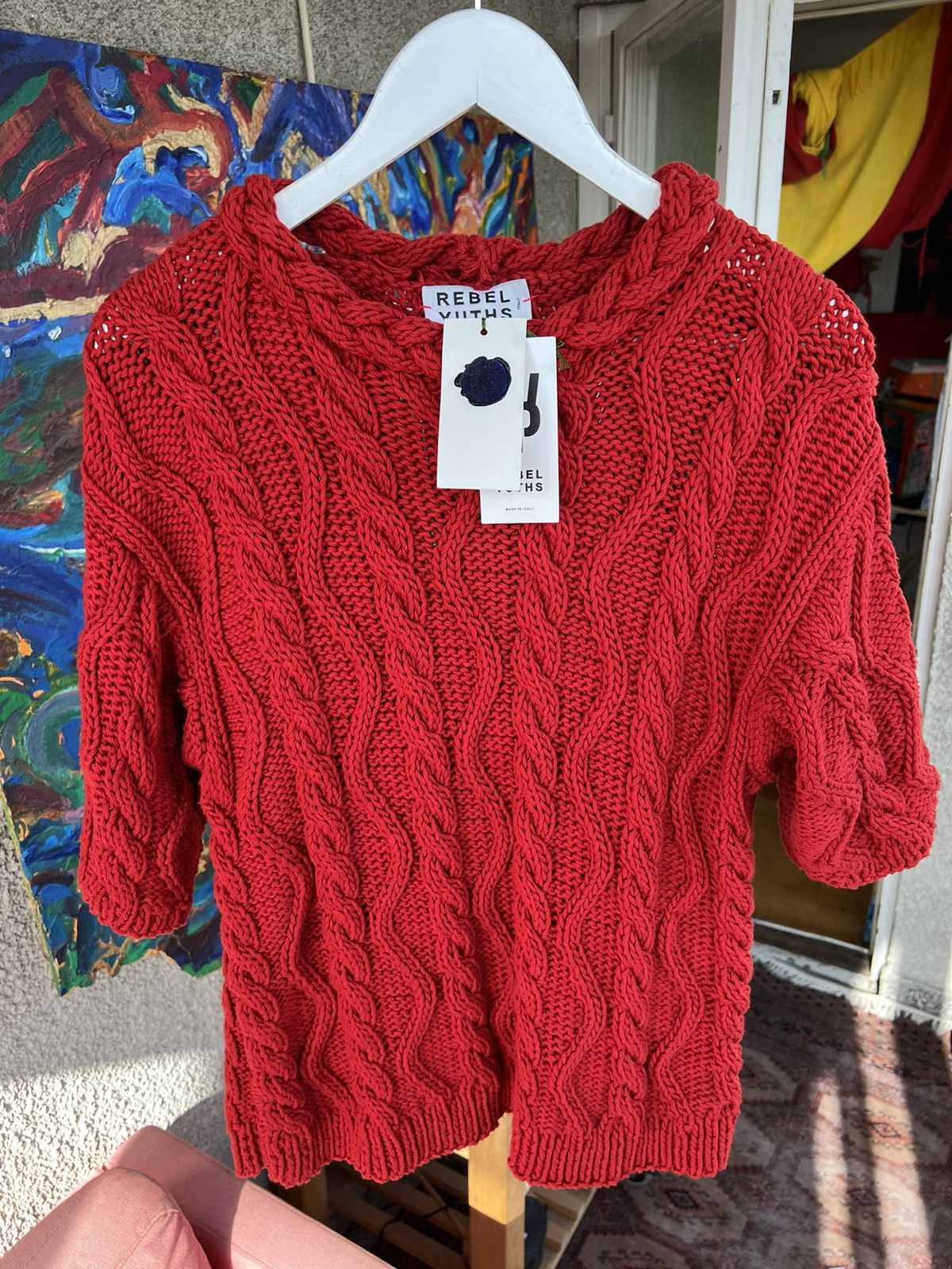 Other Rebel Yuths Rattlesnake Knitted Short Sleeve Sweatshirt Size US L / EU 52-54 / 3 - 2 Thumbnail