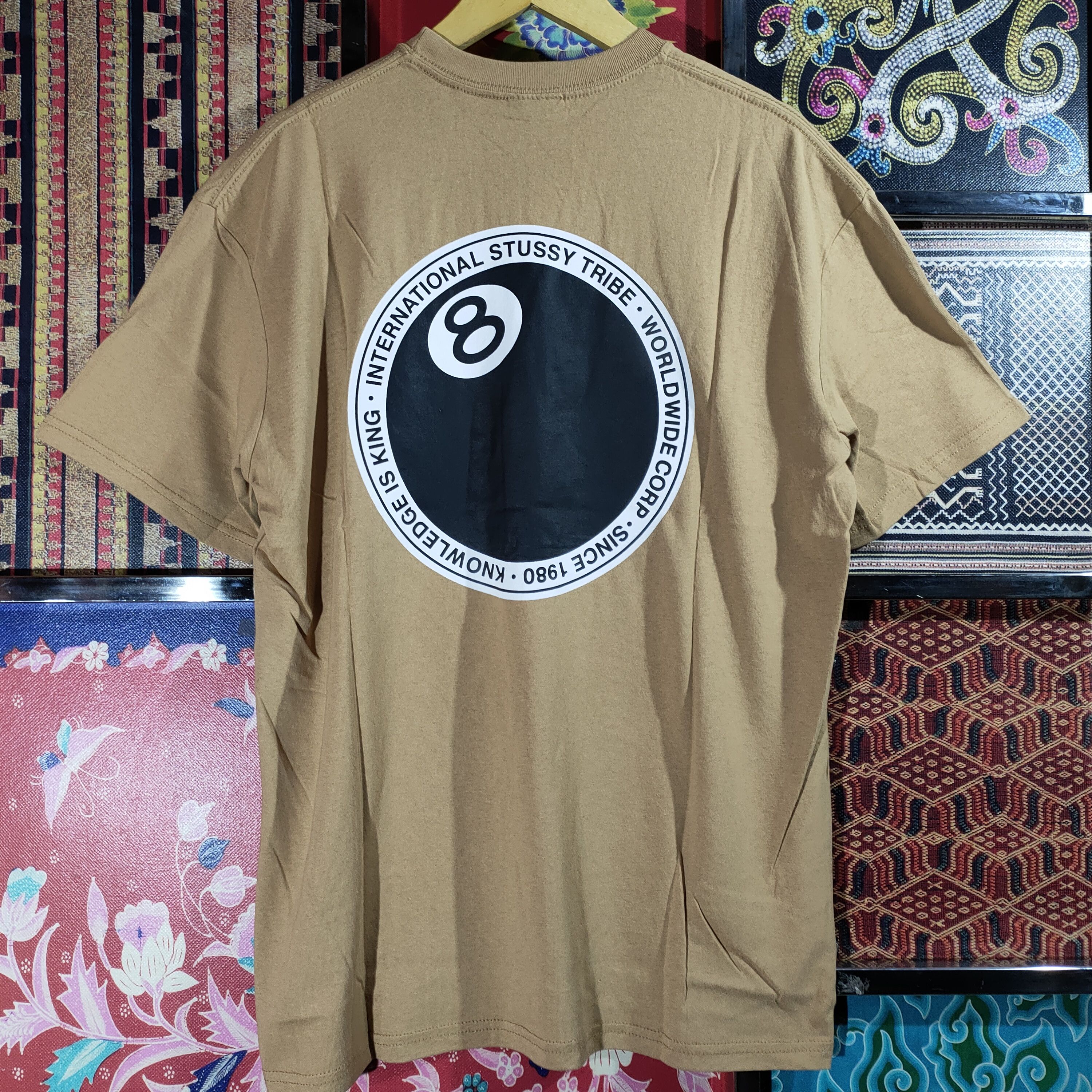Stussy white frame🎱 8balls TEE