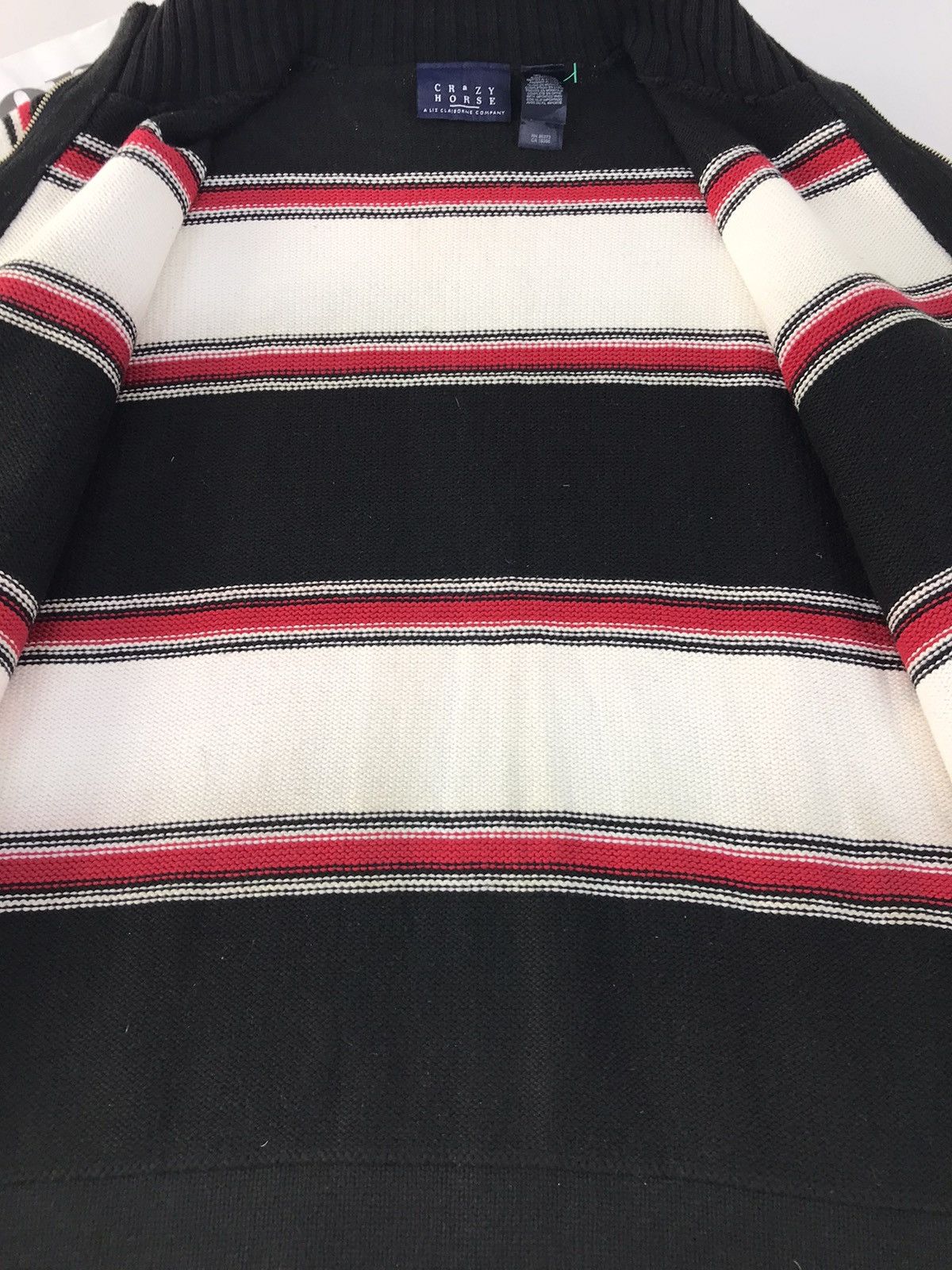 Japanese Brand × Vintage Vintage Knitwear Crazy Horse Design Stripes Zipper Size US M / EU 48-50 / 2 - 5 Thumbnail