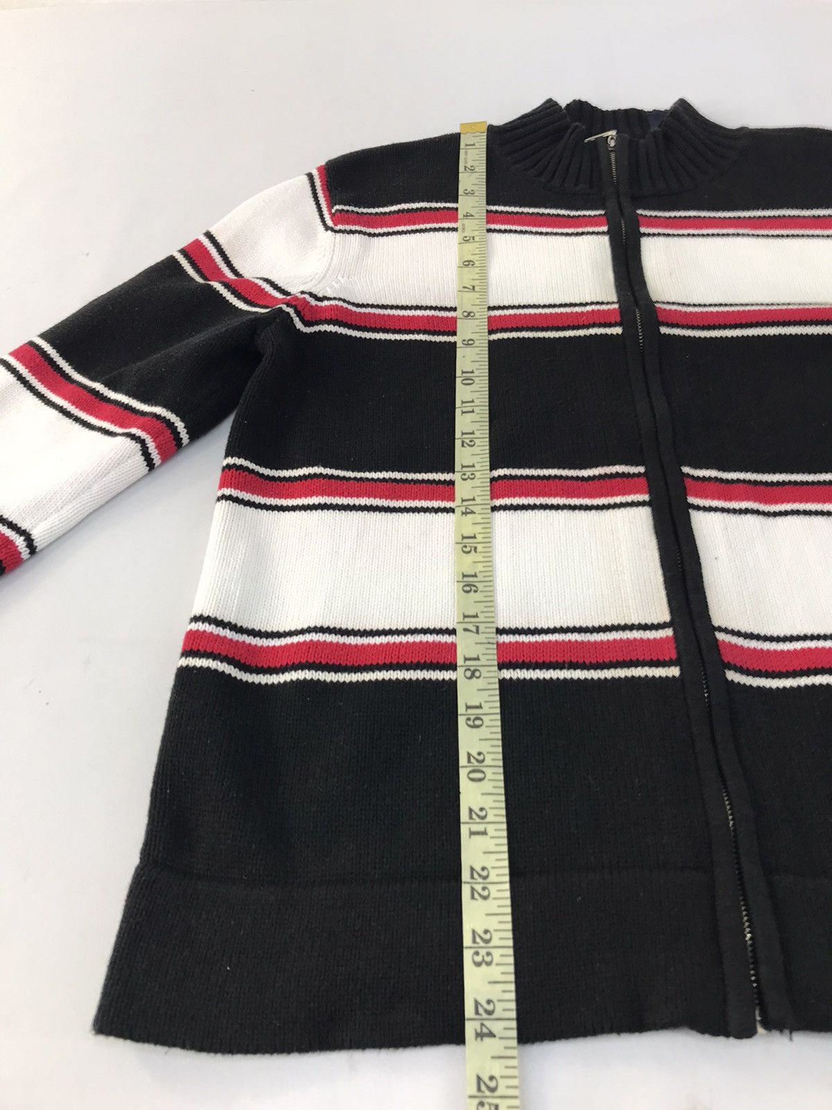 Japanese Brand × Vintage Vintage Knitwear Crazy Horse Design Stripes Zipper Size US M / EU 48-50 / 2 - 10 Thumbnail