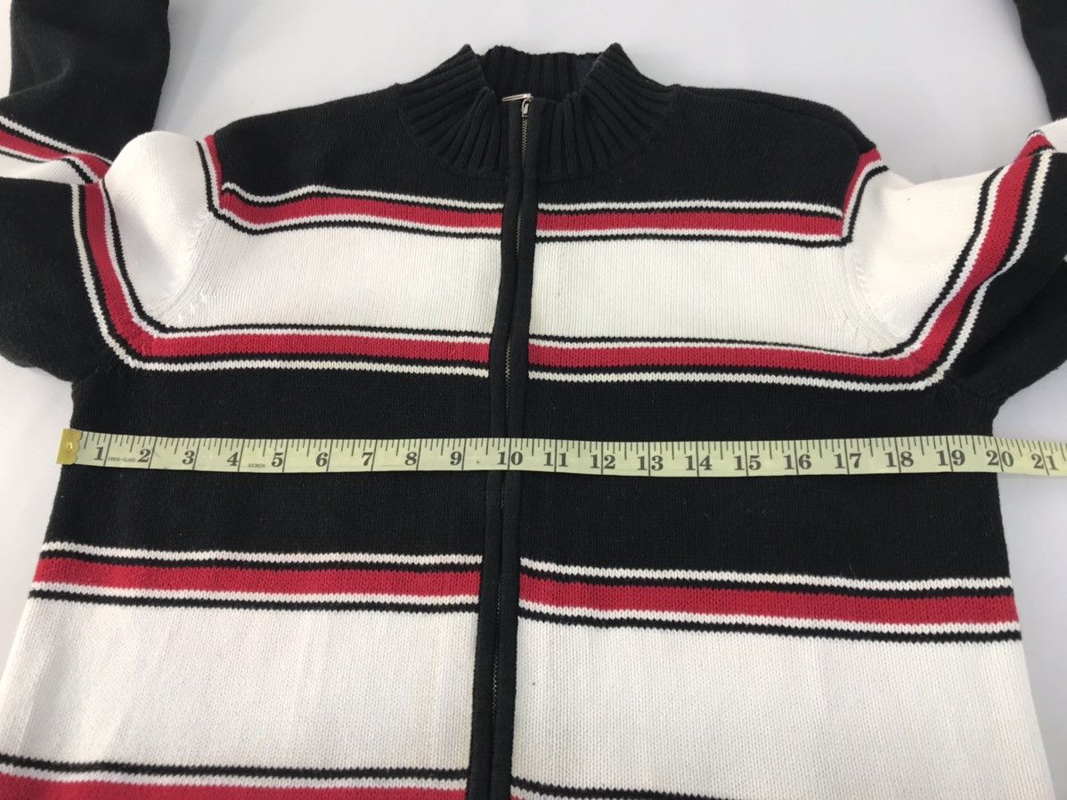 Japanese Brand × Vintage Vintage Knitwear Crazy Horse Design Stripes Zipper Size US M / EU 48-50 / 2 - 9 Thumbnail