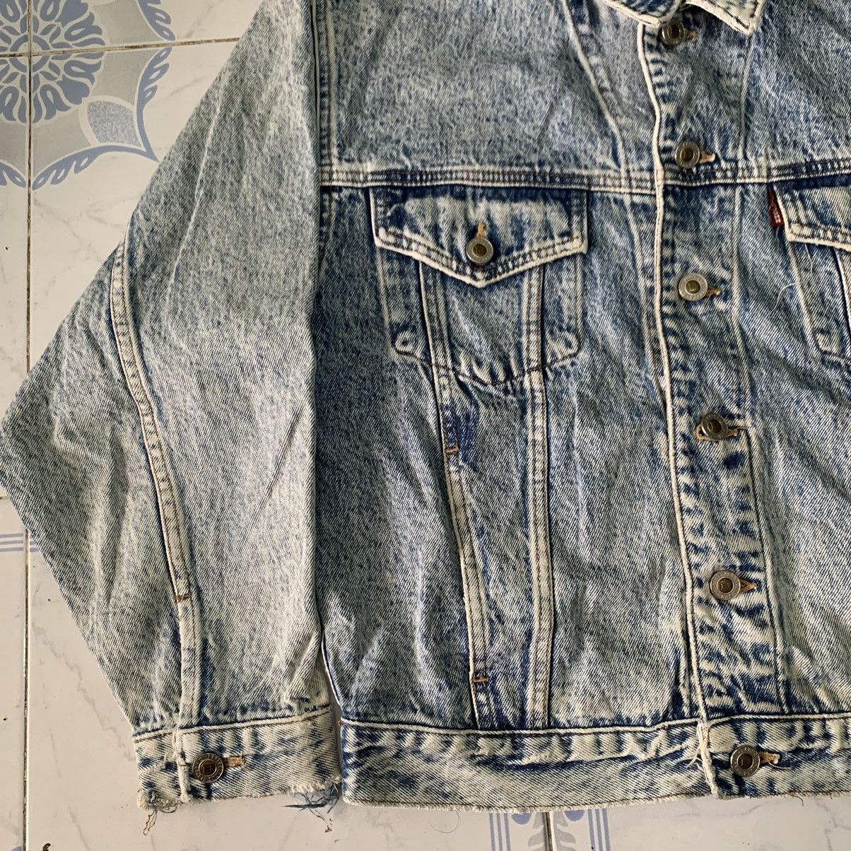Big John Vtg Distress Big John Trucker Denim Jacket Size US S / EU 44-46 / 1 - 3 Thumbnail