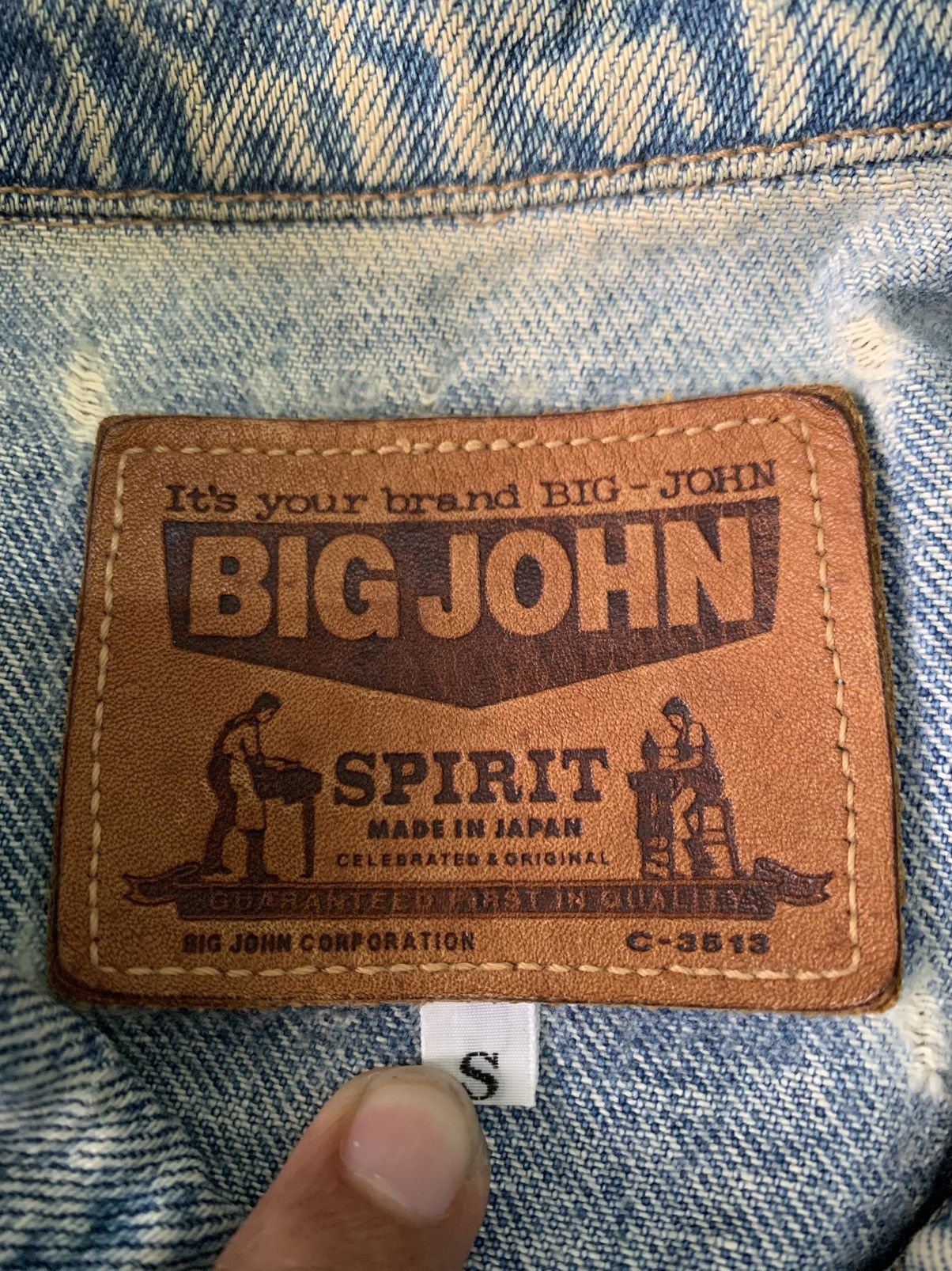 Big John Vtg Distress Big John Trucker Denim Jacket Size US S / EU 44-46 / 1 - 20 Thumbnail