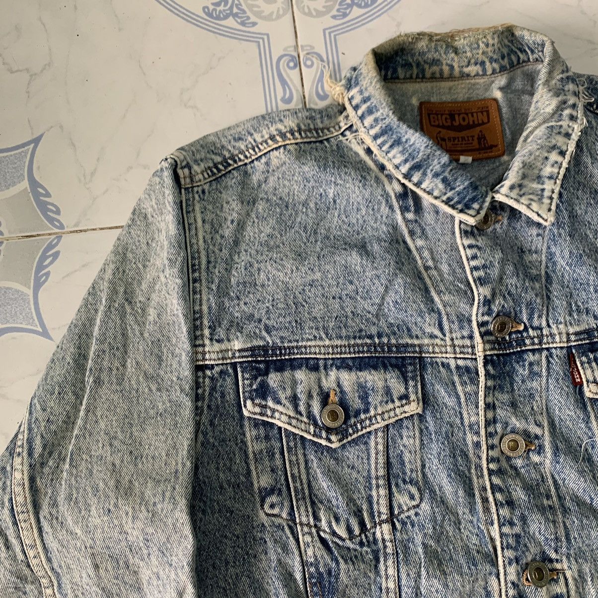 Big John Vtg Distress Big John Trucker Denim Jacket Size US S / EU 44-46 / 1 - 6 Thumbnail