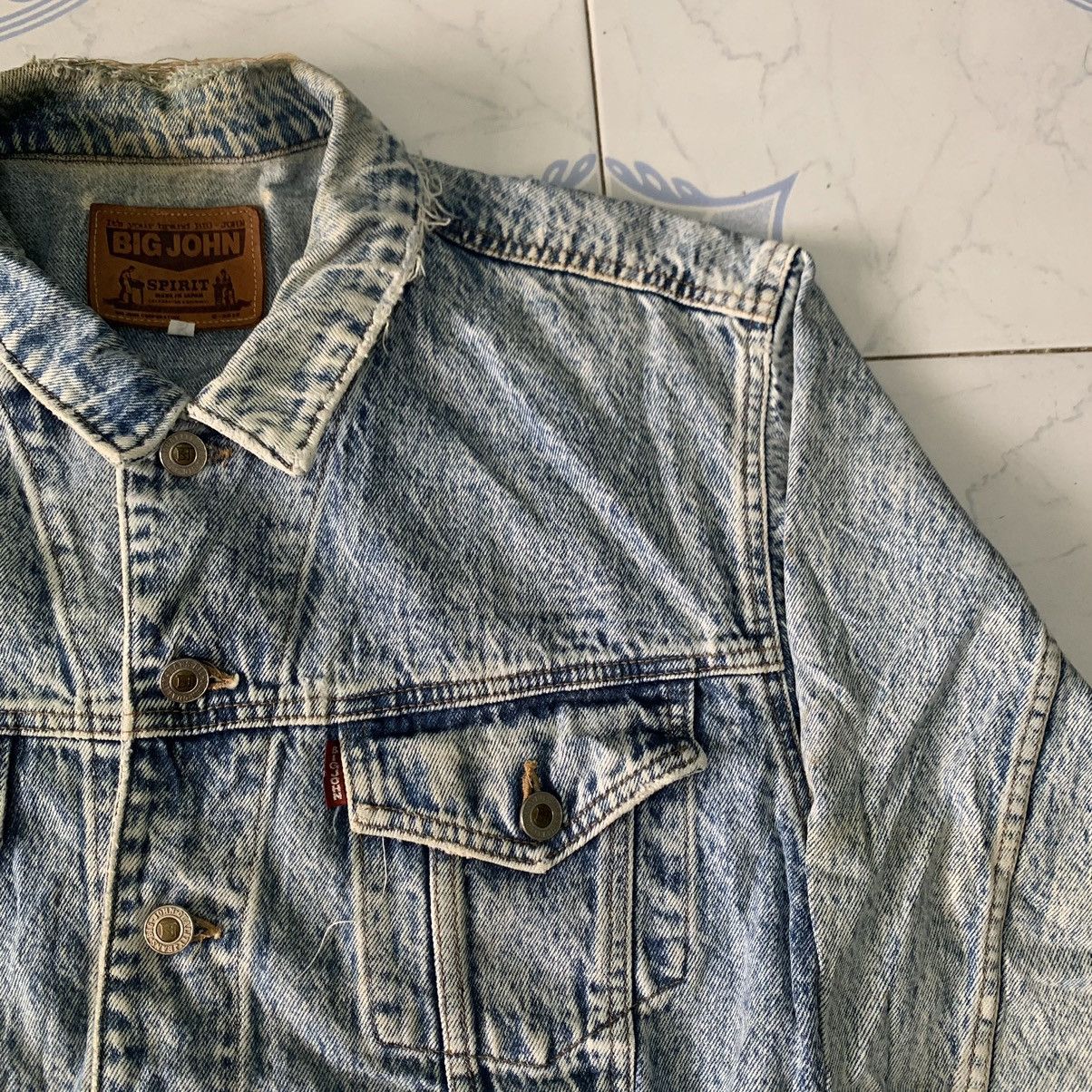 Big John Vtg Distress Big John Trucker Denim Jacket Size US S / EU 44-46 / 1 - 5 Thumbnail