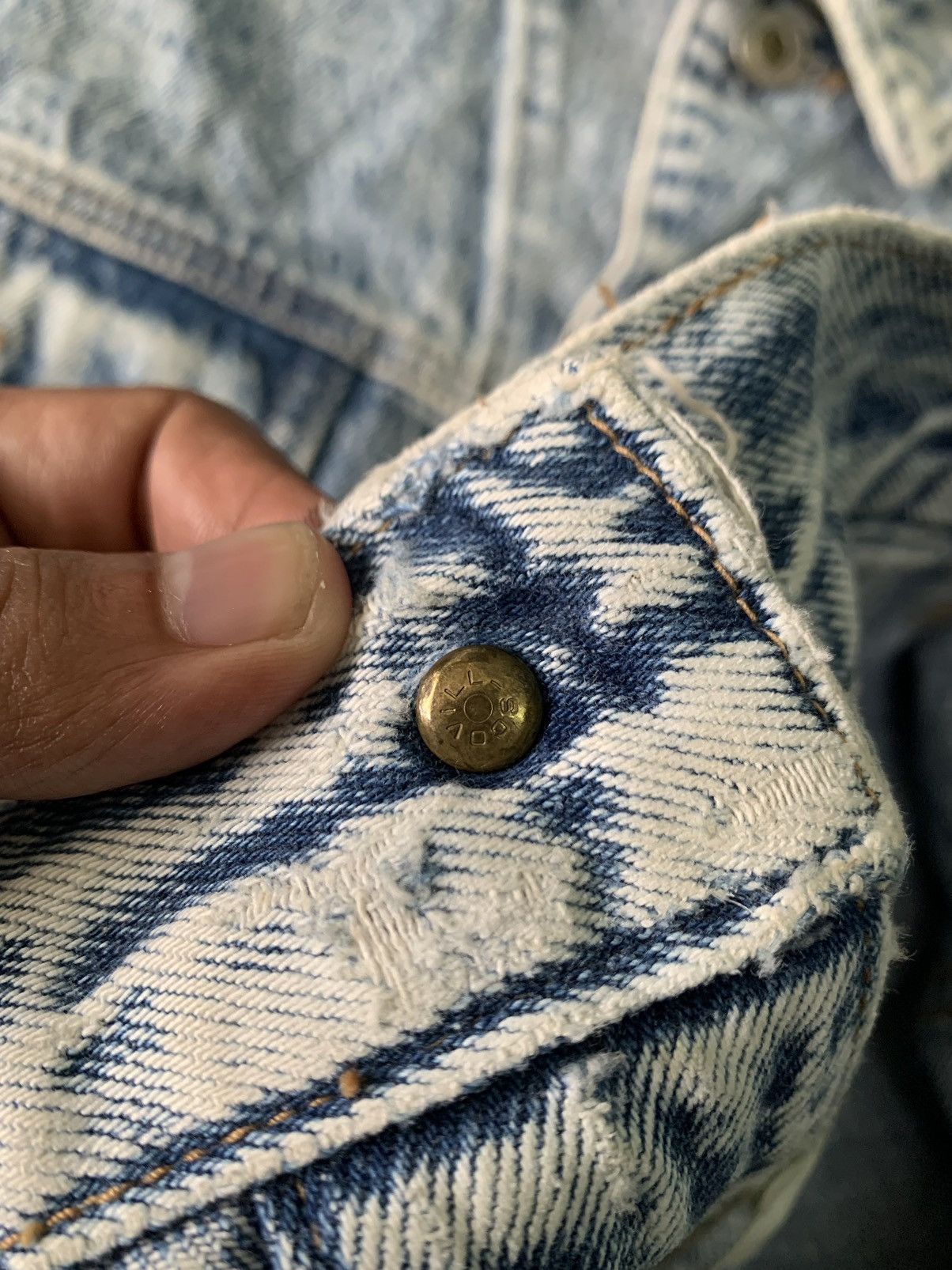 Big John Vtg Distress Big John Trucker Denim Jacket Size US S / EU 44-46 / 1 - 19 Thumbnail