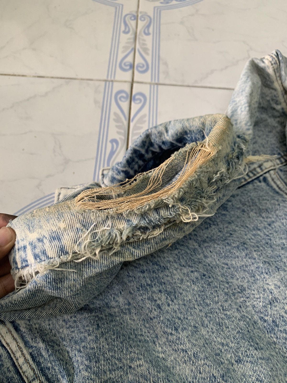 Big John Vtg Distress Big John Trucker Denim Jacket Size US S / EU 44-46 / 1 - 18 Thumbnail