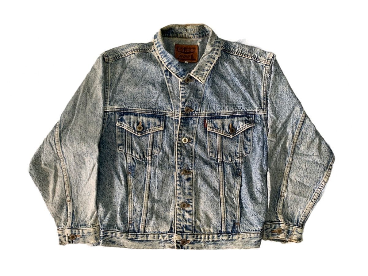 Big John Vtg Distress Big John Trucker Denim Jacket Size US S / EU 44-46 / 1 - 1 Thumbnail