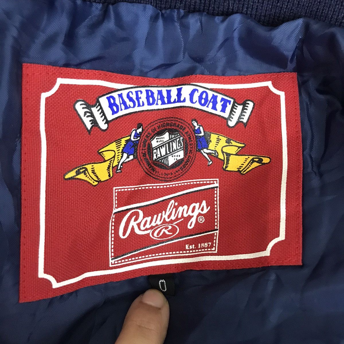 Vintage RAWLINGS WARABI Baseball Coat MLB Sport Bomber Jacket Size US XL / EU 56 / 4 - 6 Thumbnail