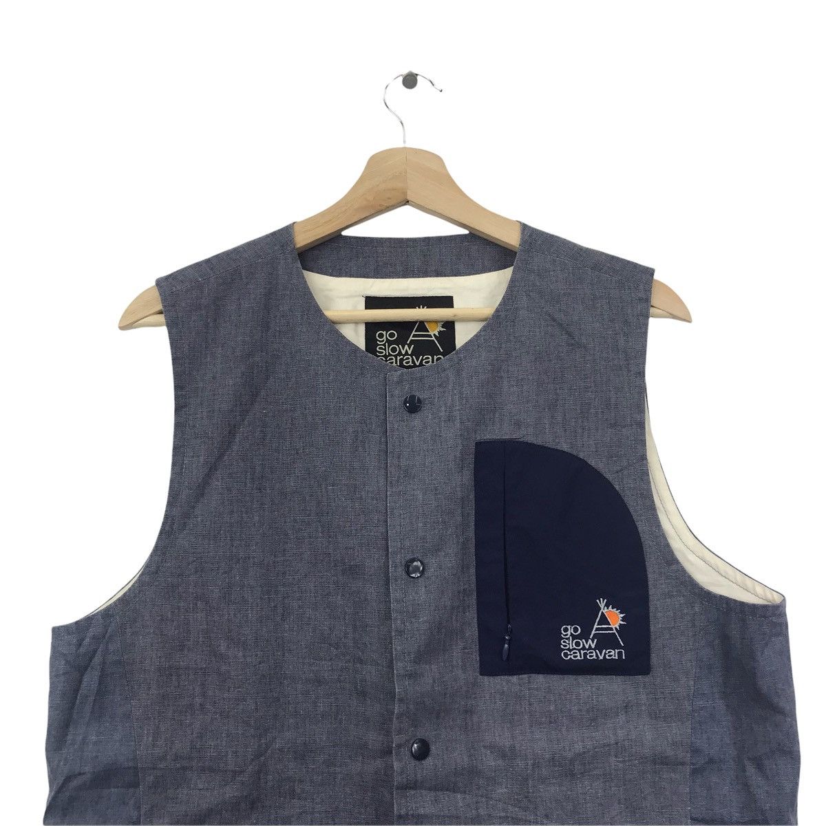 go slow caravan GO SLOW CARAVAN Seven Seas Japanese Brand Vest Jacket Size US M / EU 48-50 / 2 - 2 Thumbnail