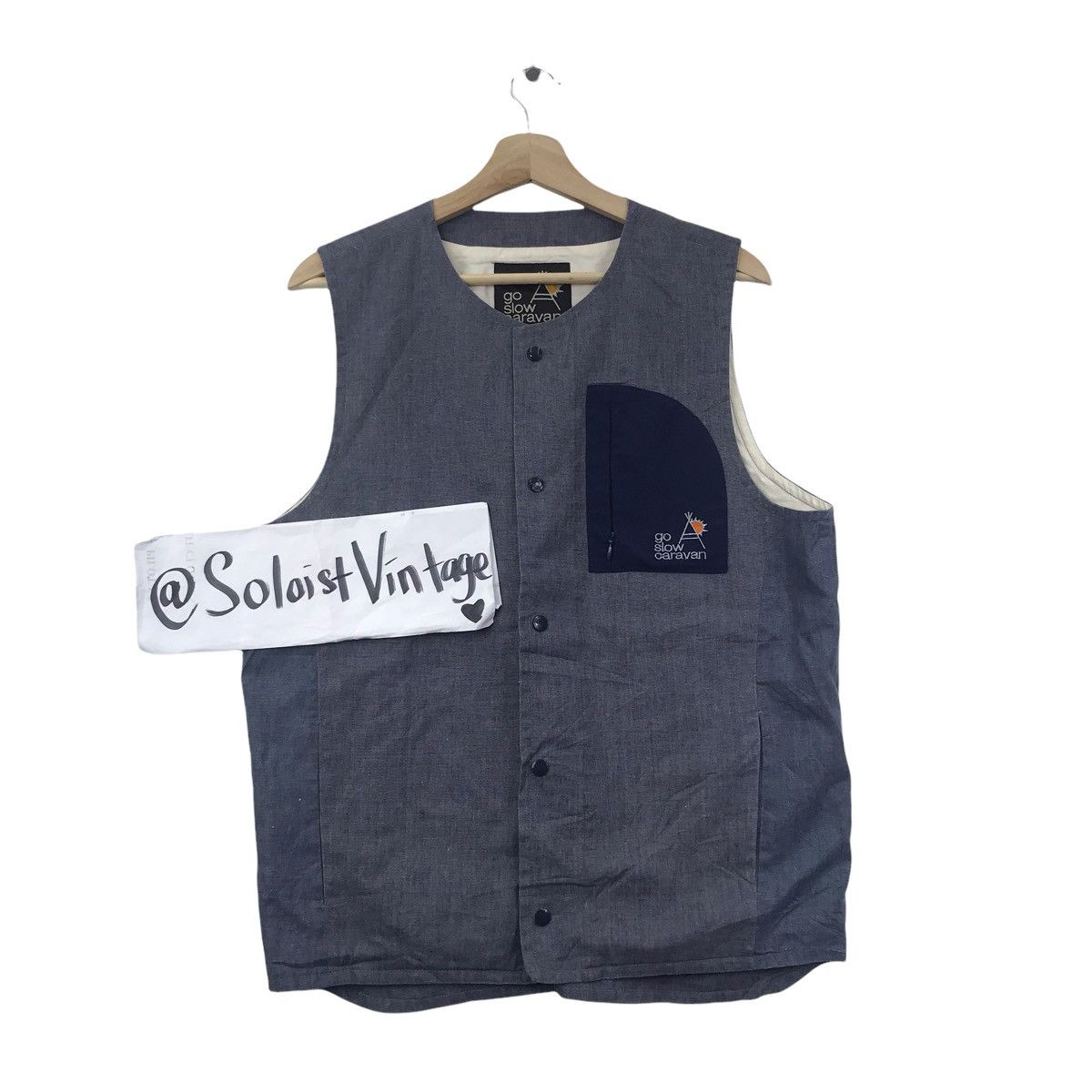 go slow caravan GO SLOW CARAVAN Seven Seas Japanese Brand Vest Jacket Size US M / EU 48-50 / 2 - 1 Thumbnail