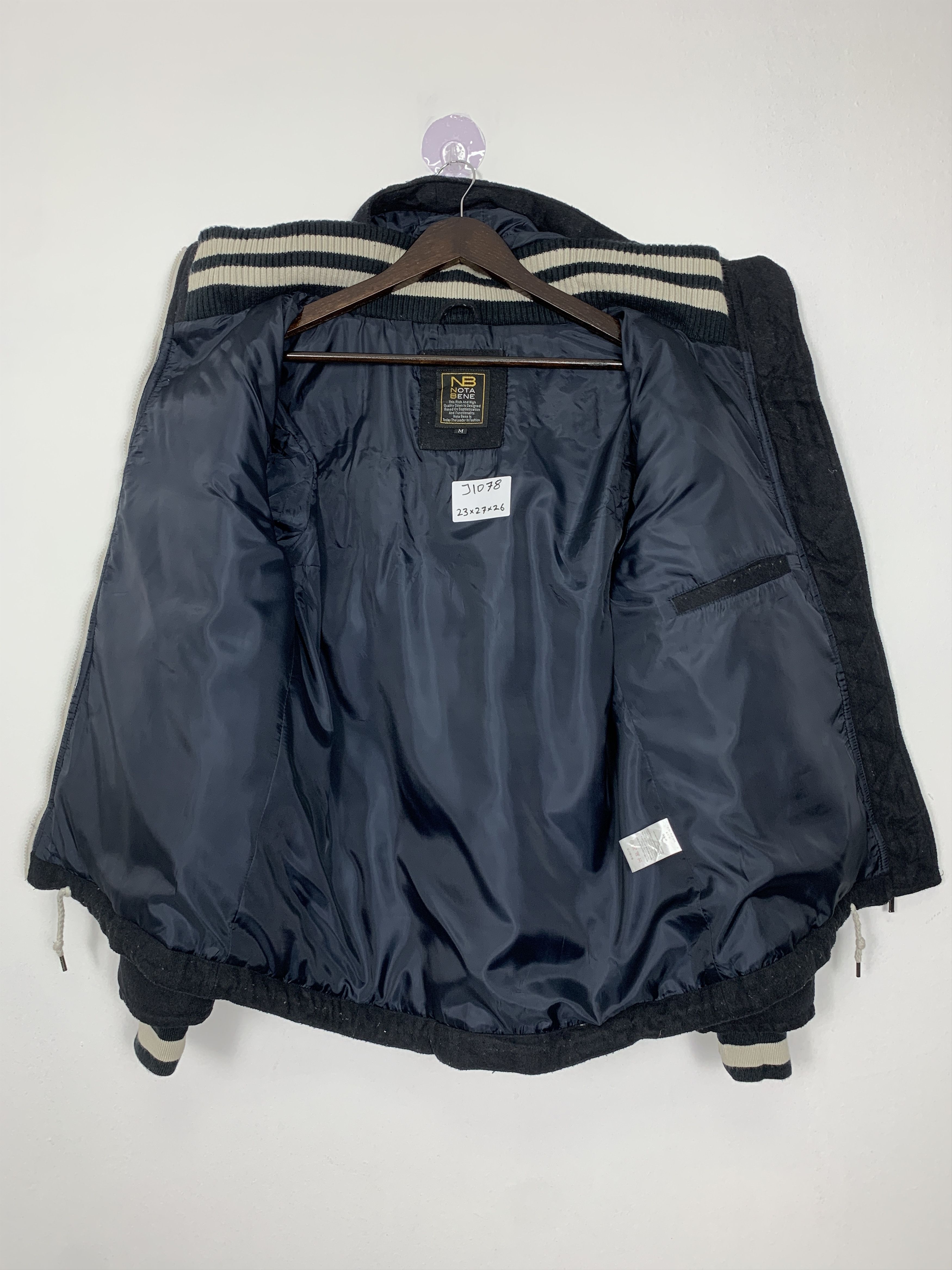 Japanese Brand Vintage NOTA BENE Fleece Puffer Hoodie Jacket J1078 Size US S / EU 44-46 / 1 - 7 Thumbnail