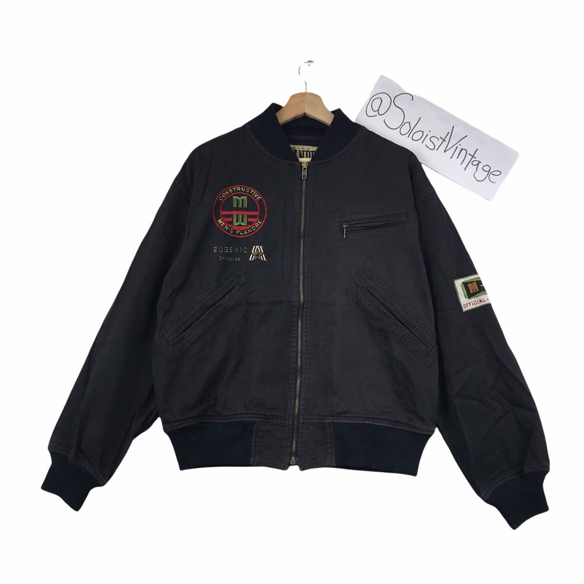 Vintage Vintage FLANDRE CONSTRUCTIVE Eugenic Men Bomber Jacket Size US M / EU 48-50 / 2 - 1 Thumbnail