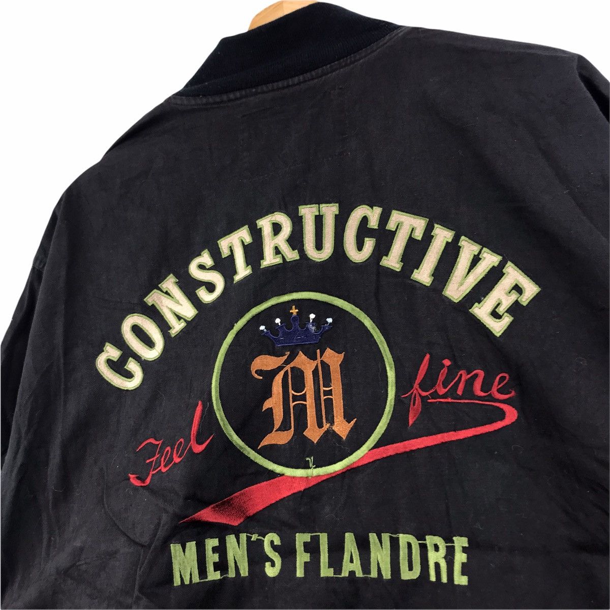 Vintage Vintage FLANDRE CONSTRUCTIVE Eugenic Men Bomber Jacket Size US M / EU 48-50 / 2 - 7 Thumbnail