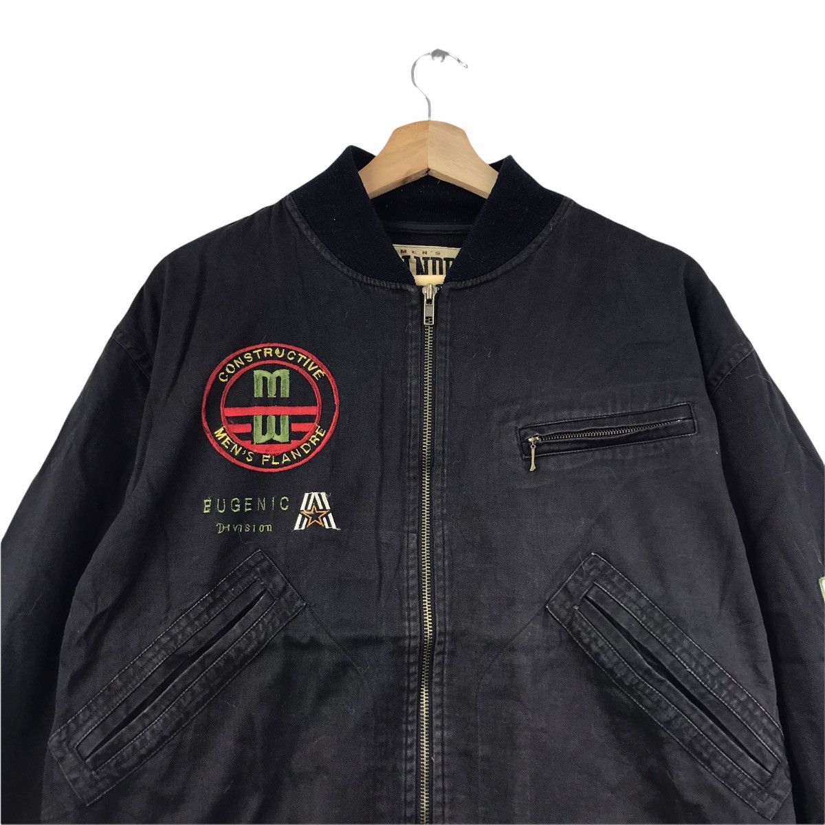 Vintage Vintage FLANDRE CONSTRUCTIVE Eugenic Men Bomber Jacket Size US M / EU 48-50 / 2 - 3 Thumbnail