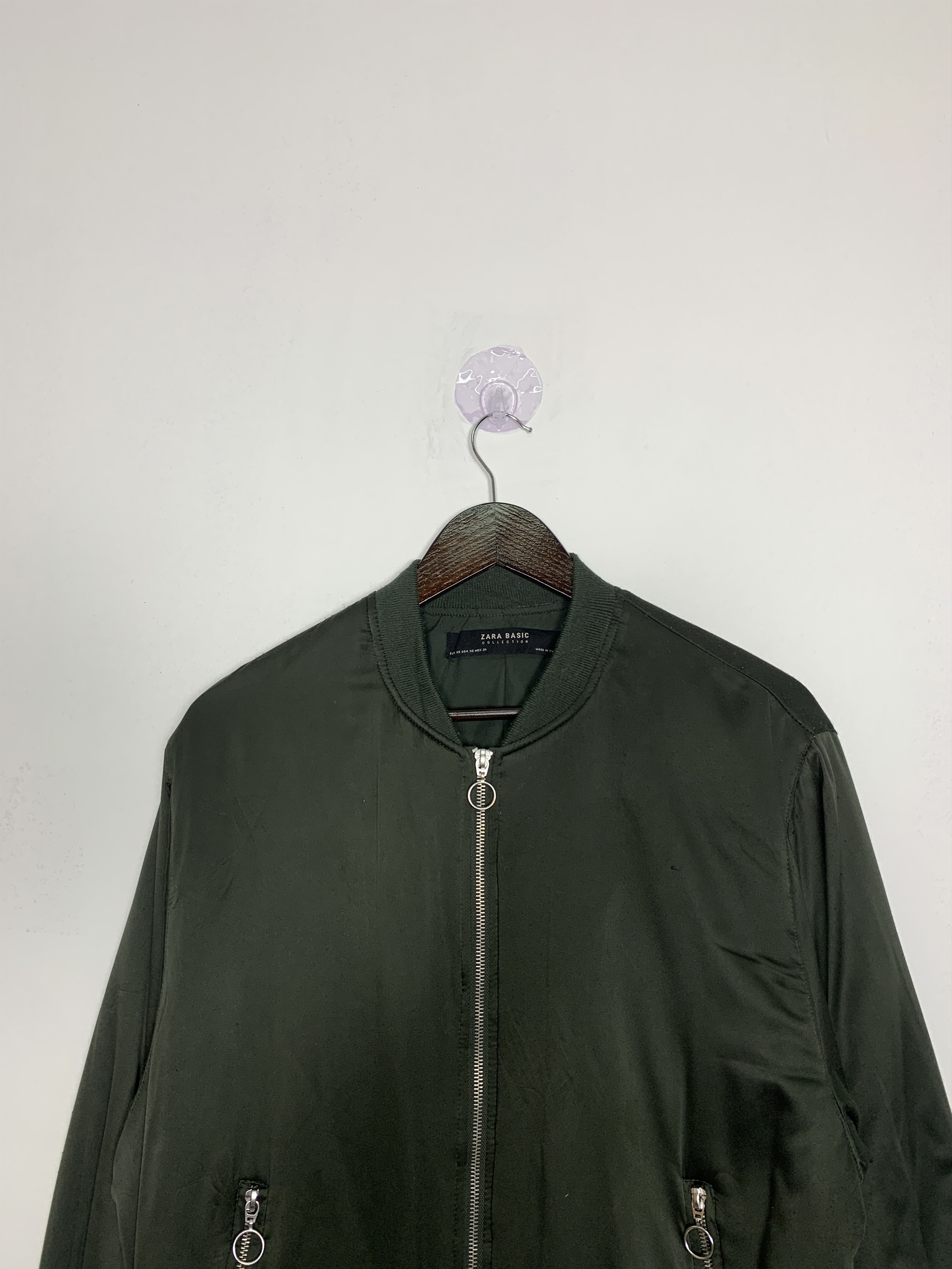 Zara Vintage ZARA BASIC Military Style Bombers Jackets J0799 Size US S / EU 44-46 / 1 - 2 Thumbnail