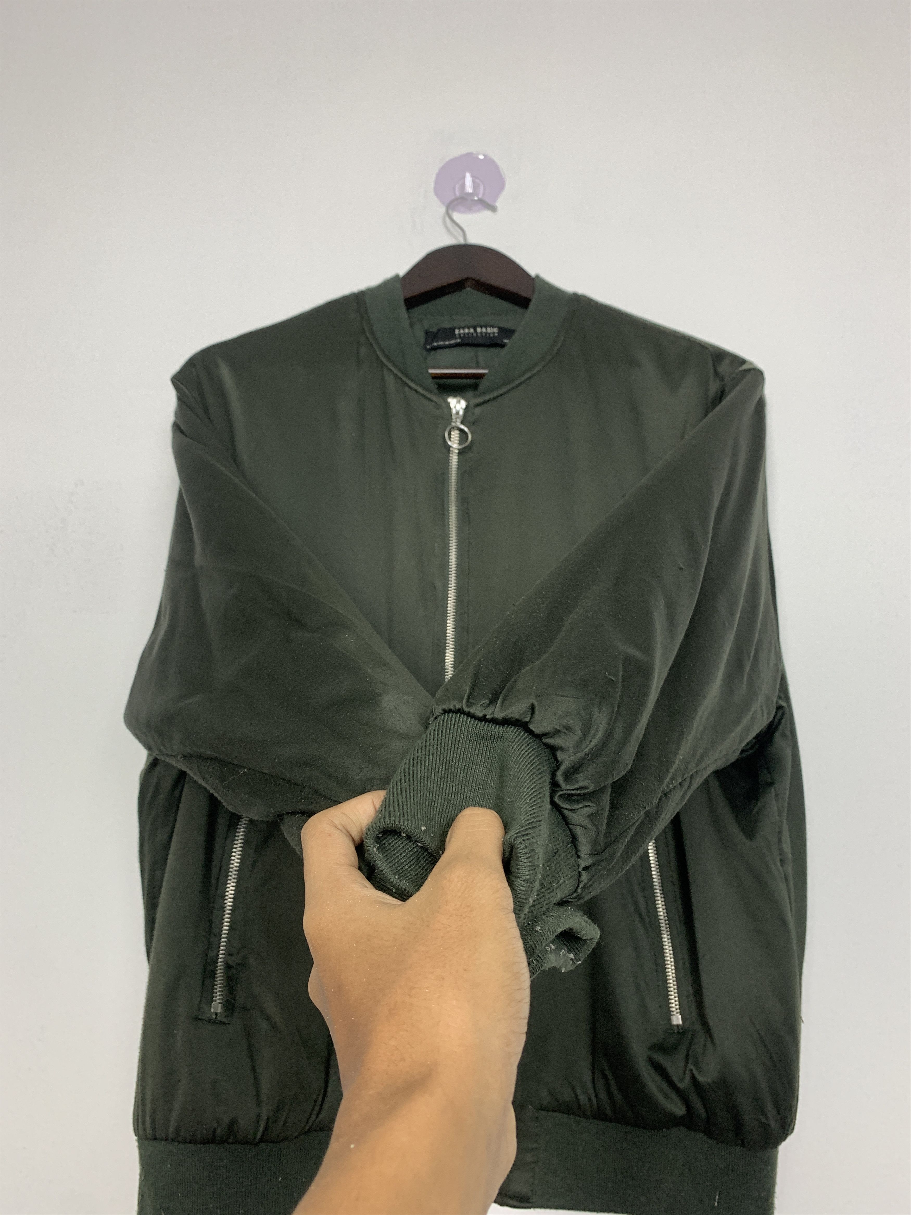 Zara Vintage ZARA BASIC Military Style Bombers Jackets J0799 Size US S / EU 44-46 / 1 - 6 Thumbnail